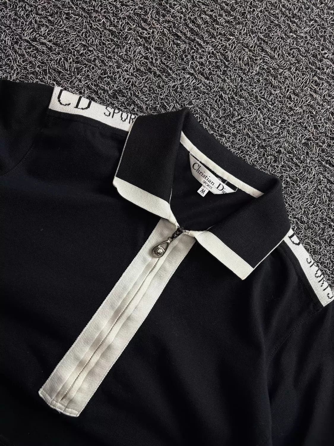 Christian Dior Monsieur Dior Vintage Cape Town Half-Zip Polos BW CB Size US M / EU 48-50 / 2 - 2 Thumbnail