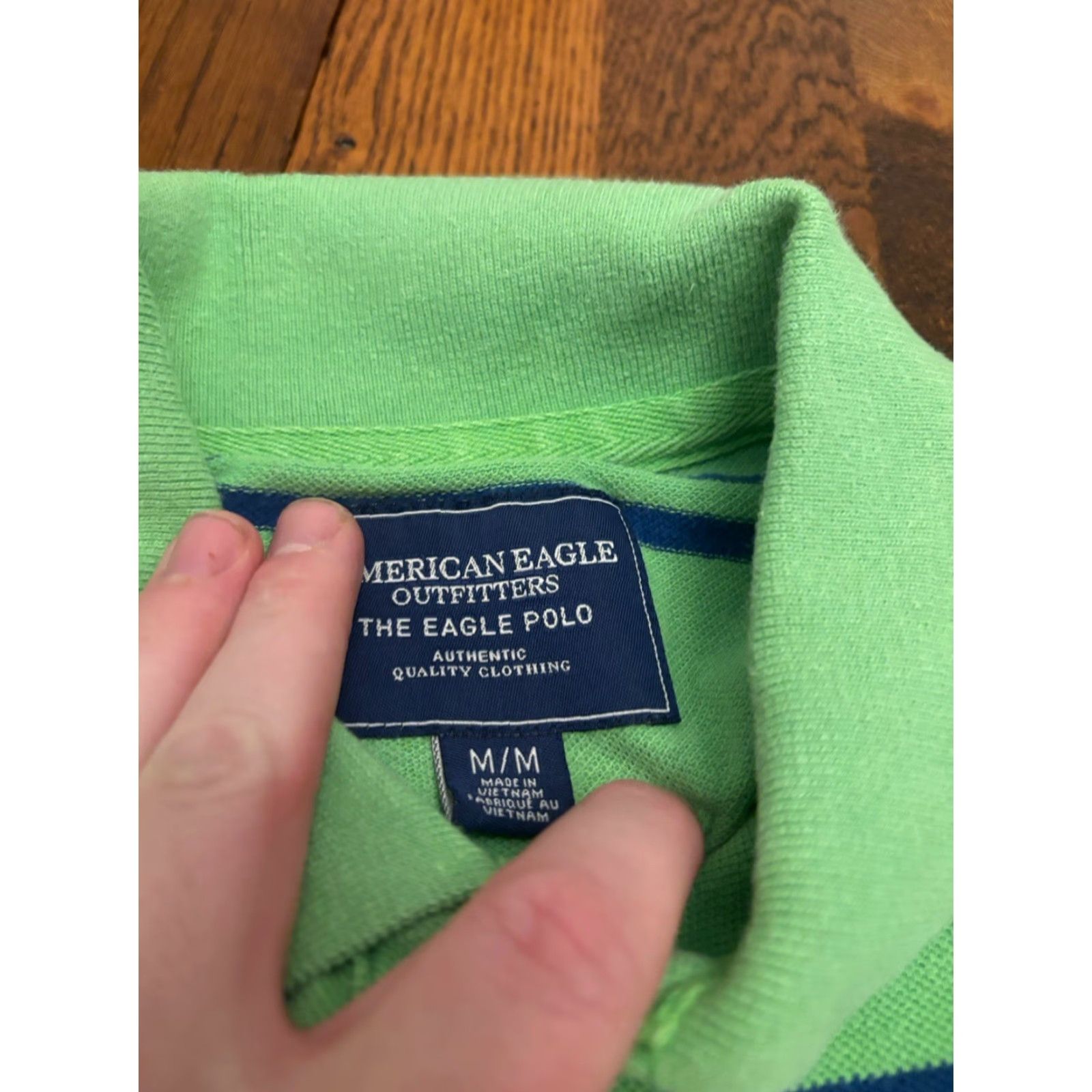 American Eagle Outfitters VINTAGE American Eagle Outfitters Polo Shirt M Green Short Sleeve Mens Medium Polo Shirt Size US M / EU 48-50 / 2 - 2 Thumbnail