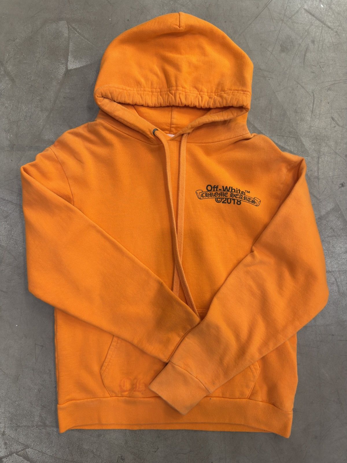 Chrome Hearts × Off-White Chrome Hearts Off-White Hoodie Orange - Like New Size US S / EU 44-46 / 1 - 1 Thumbnail