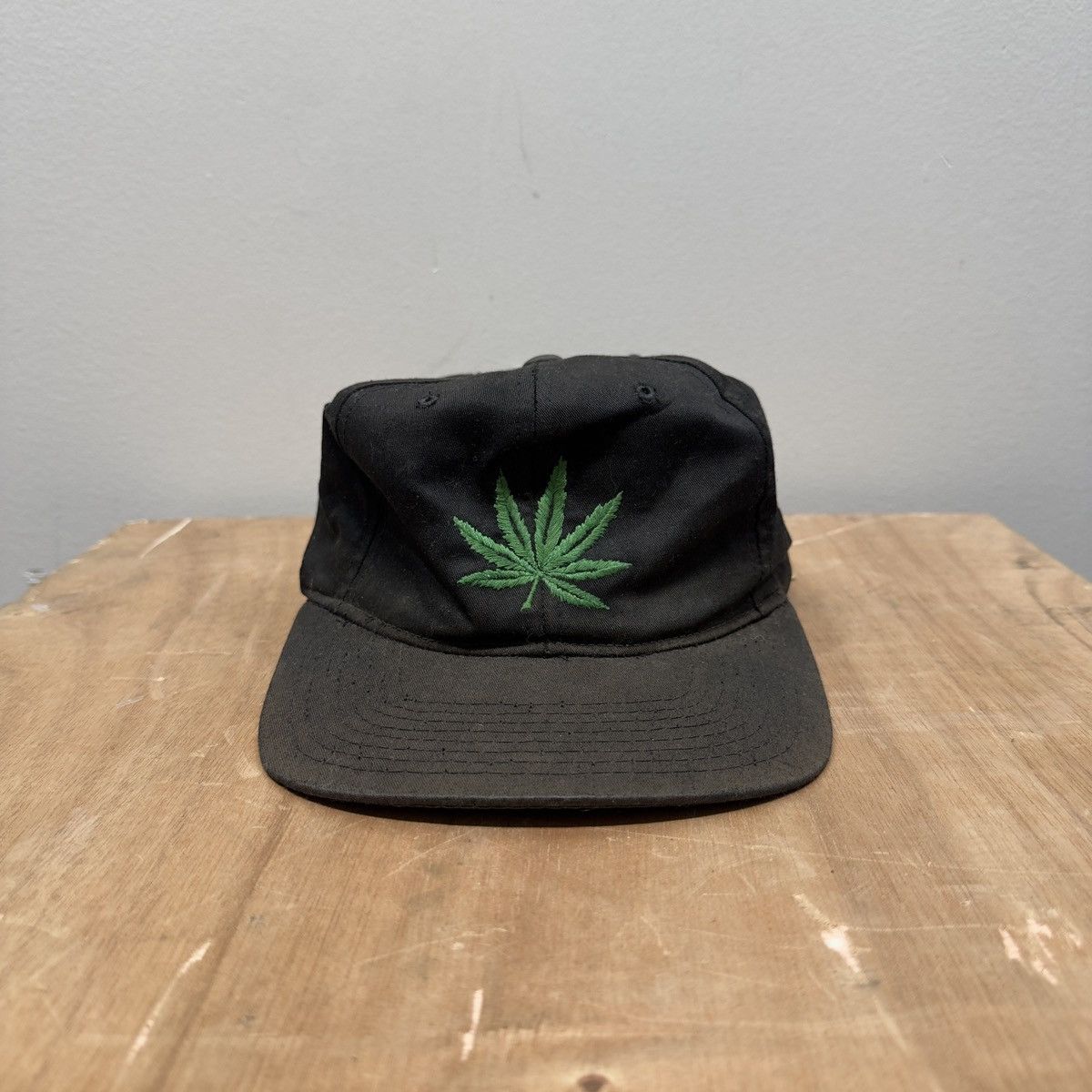 Vintage Vintage 90s Faded Weed Leaf Blunt Hat ERD Grunge Skater Size ONE SIZE - 1 Thumbnail