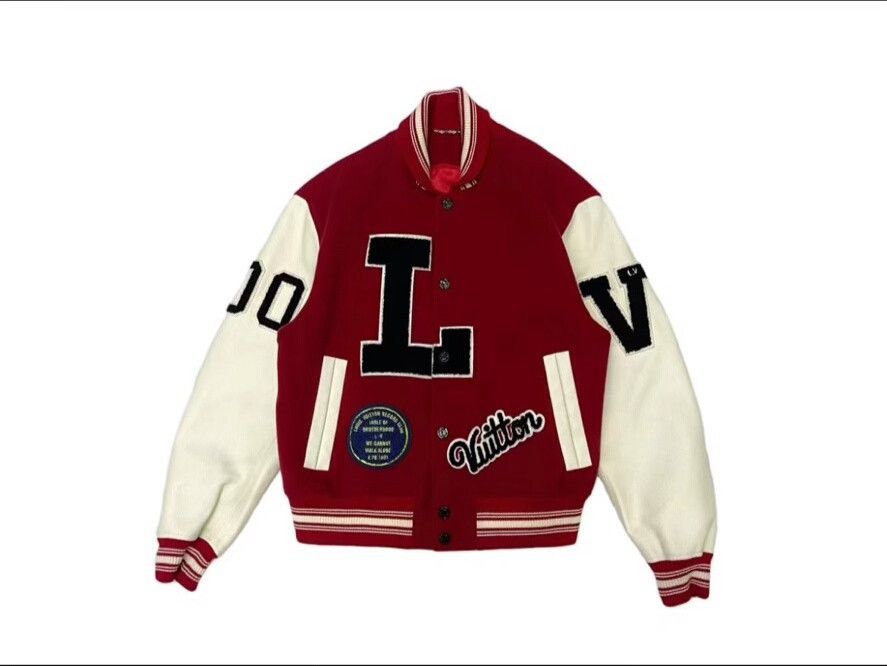 Louis Vuitton Louis Vuitton Varsity Jacket Red and White Size US M / EU 48-50 / 2 - 1 Preview