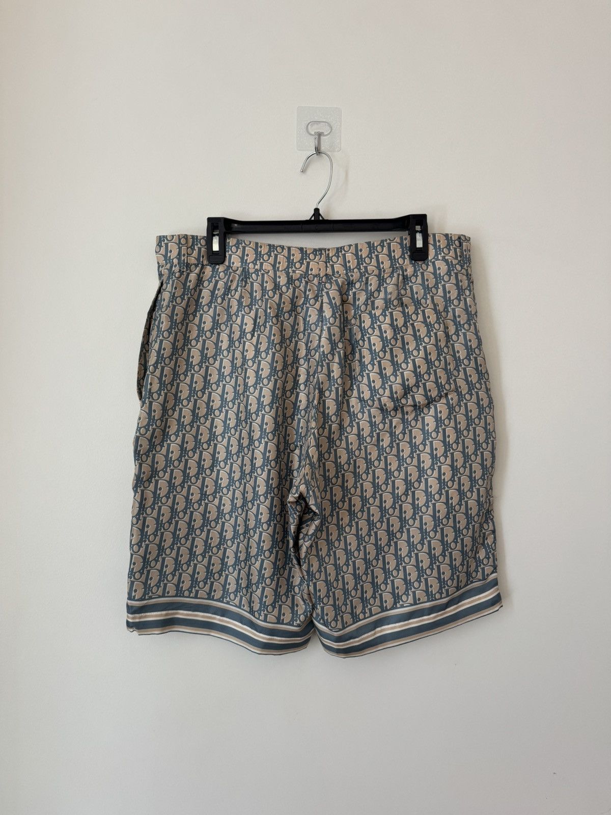 Dior Dior Oblique Silk Shorts Tan/Blue Size US 32 / EU 48 - 3 Thumbnail