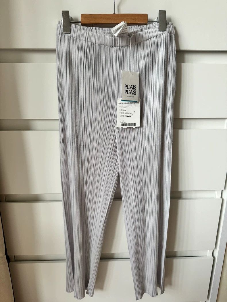 Issey Miyake issey miyake size:3 Light grey pleated pants Size 42" / US 20 - 1 Thumbnail