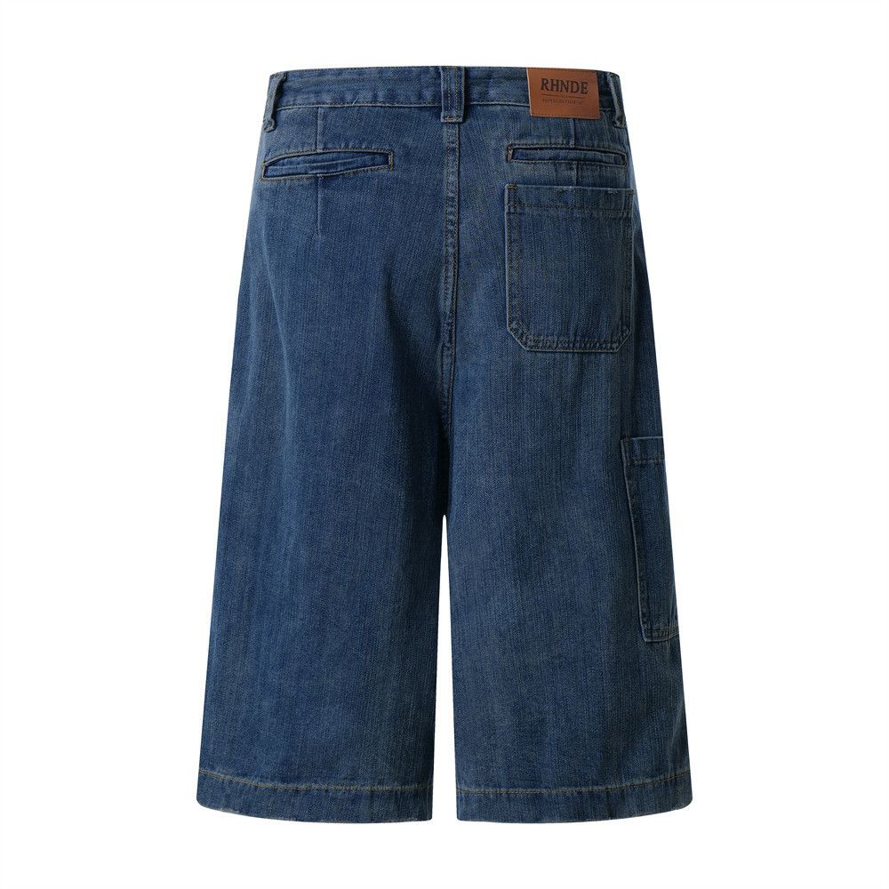 Japanese Brand × Jean Men's punk cargo casual loose washed denim shorts y2k Size US 32 / EU 48 - 3 Thumbnail