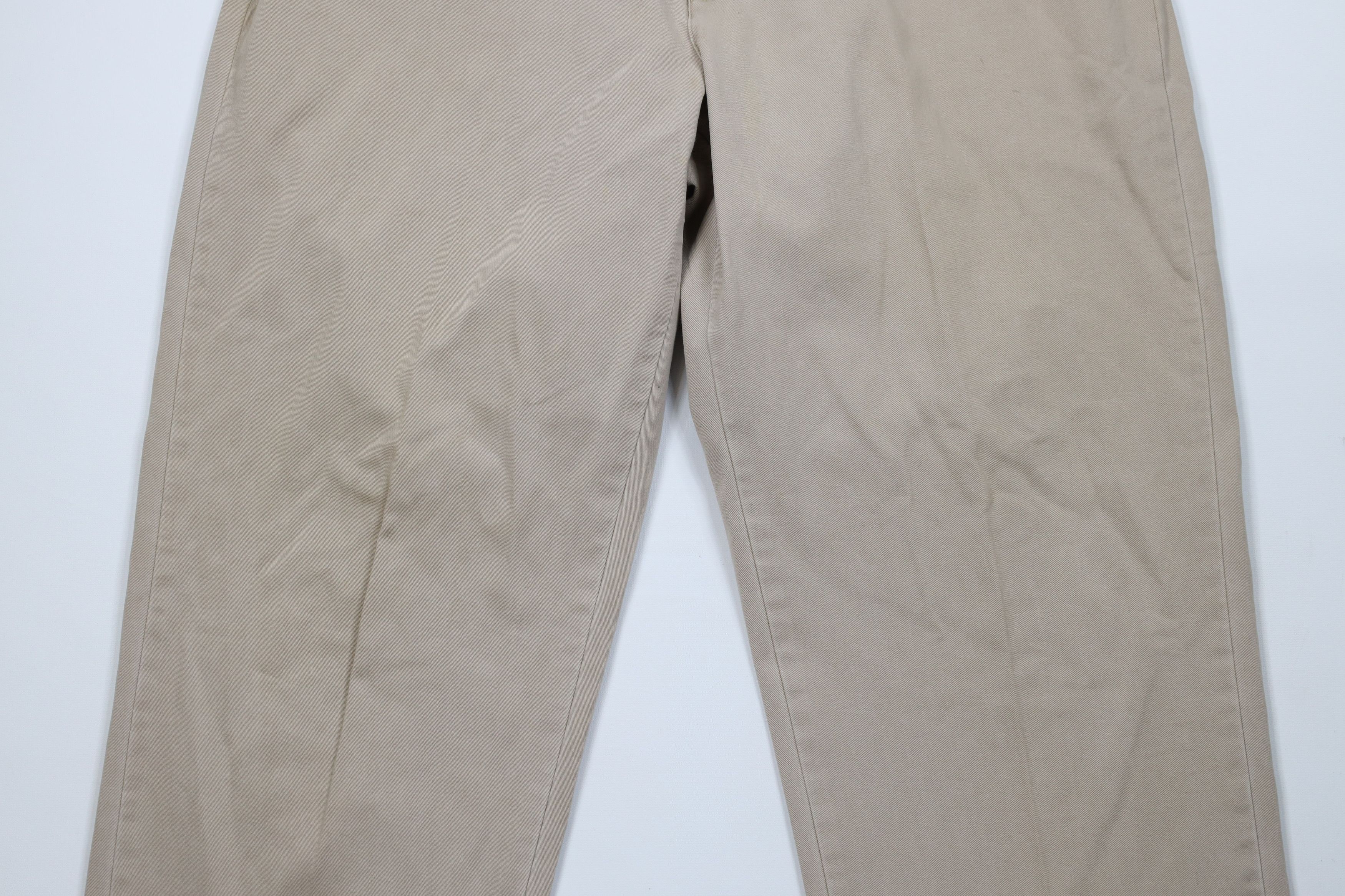 Ralph Lauren × Vintage Vintage 90s Ralph Lauren Wide Leg Chino Pants Beige Cotton Size US 38 / EU 54 - 3 Thumbnail