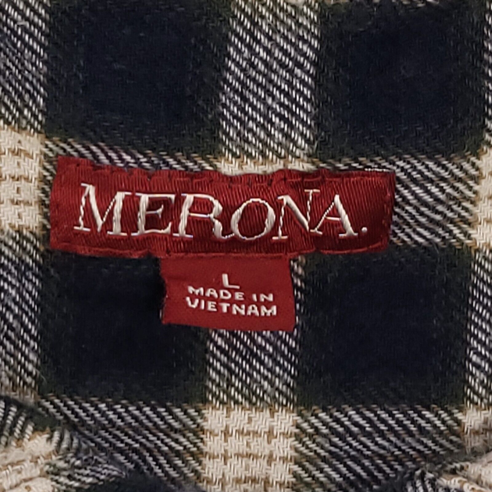 Merona Merona Tartan Flannel Button Up Shirt Mens Size Large L Blue Size US L / EU 52-54 / 3 - 3 Thumbnail