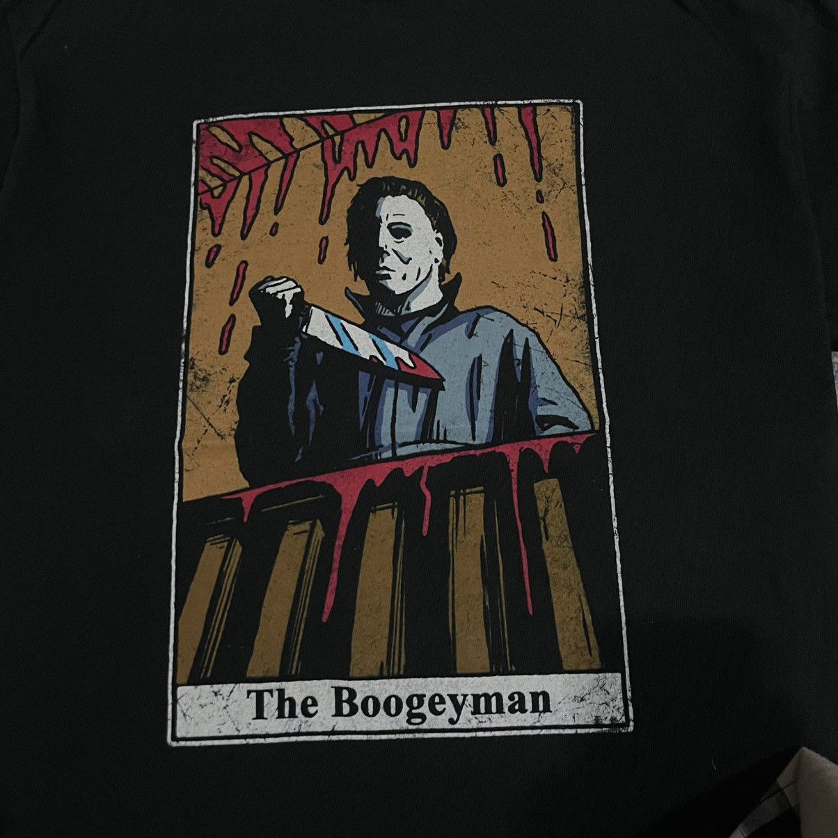 Vintage Halloween Michael Myers "The Boogeyman" graphic t-shirt Size US L / EU 52-54 / 3 - 2 Thumbnail