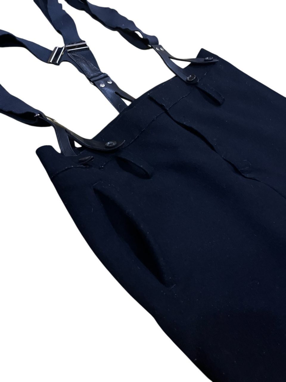 Yohji Yamamoto YOHJI YAMAMOTO WOOL SUSPENDER SKIRT Size 32" / US 10 / IT 46 - 8 Thumbnail