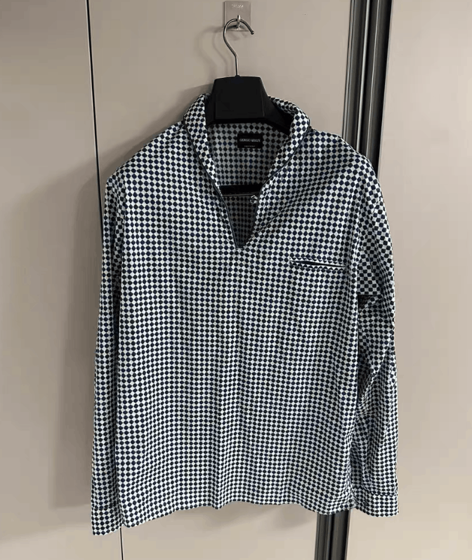 Giorgio Armani GIORGIO ARMANI Runway Check Pattern Long Sleeve Shirt K18 Size US XXS / EU 40 - 1 Thumbnail