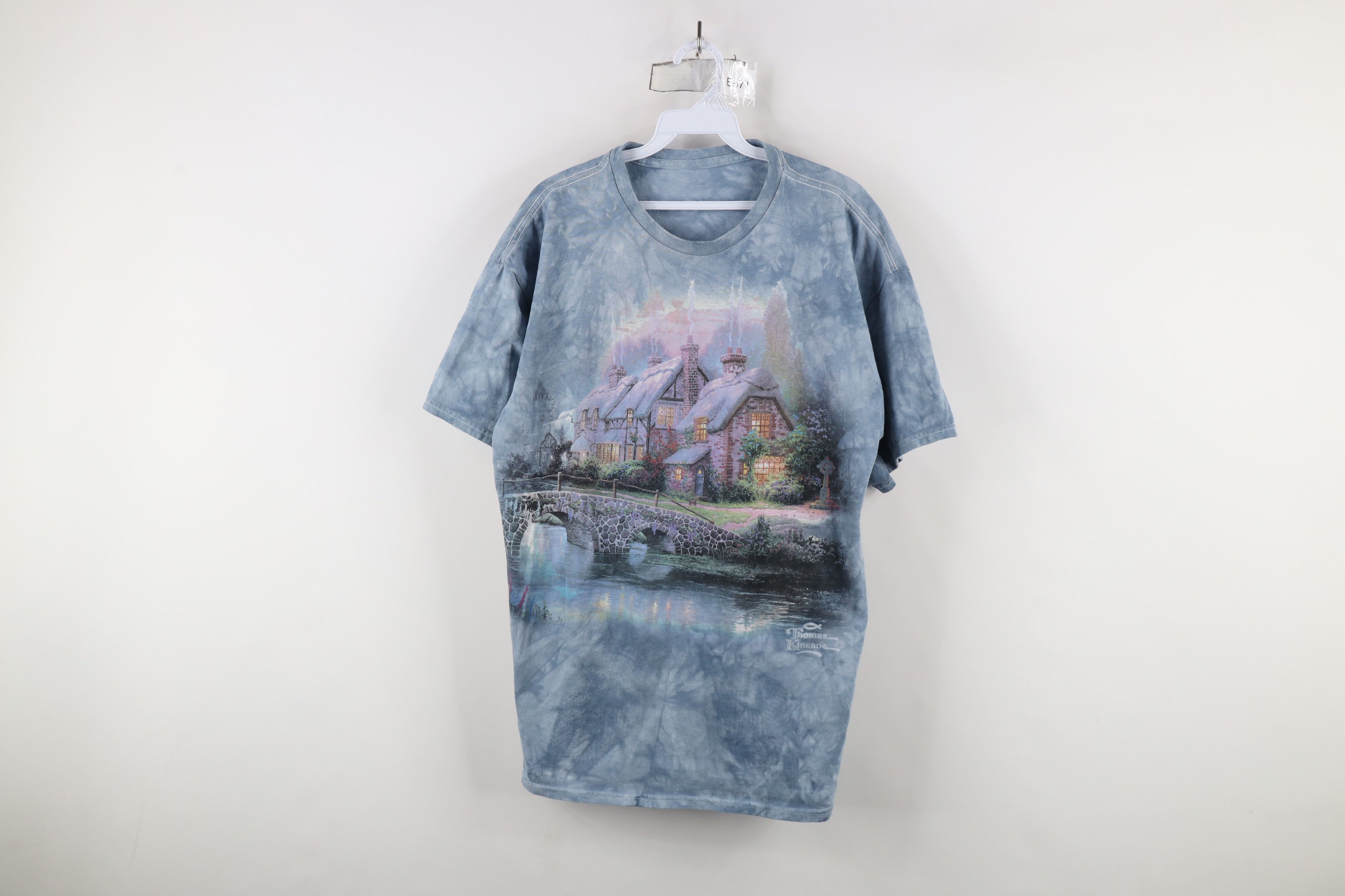 Vintage Vintage 90s Y2K Streetwear Country Acid Wash T-Shirt Blue Size US XL / EU 56 / 4 - 1 Thumbnail