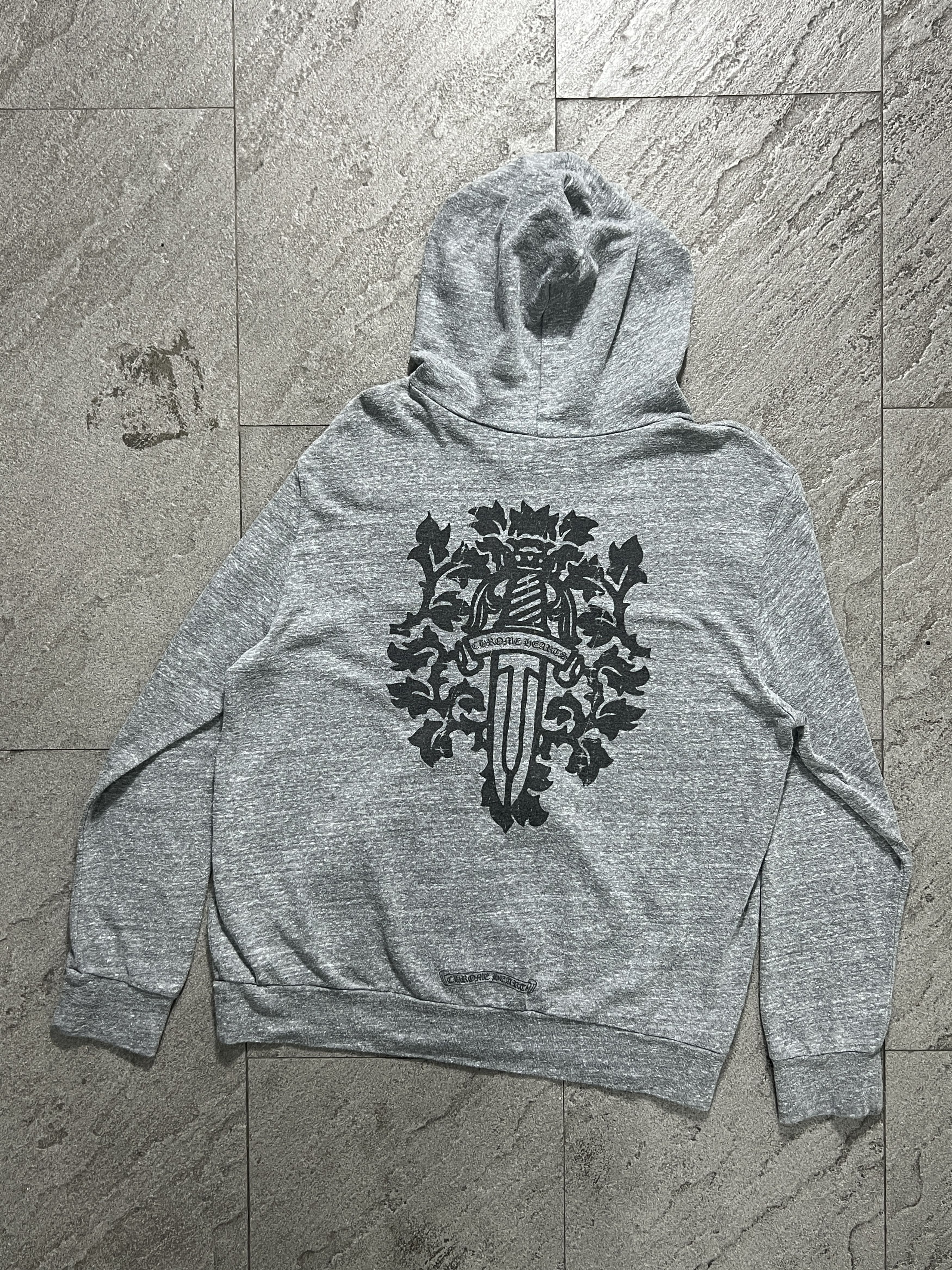 Chrome Hearts Chrome Hearts Dagger Zip Hoodie Gray Crest Logo S Size US S / EU 44-46 / 1 - 1 Thumbnail