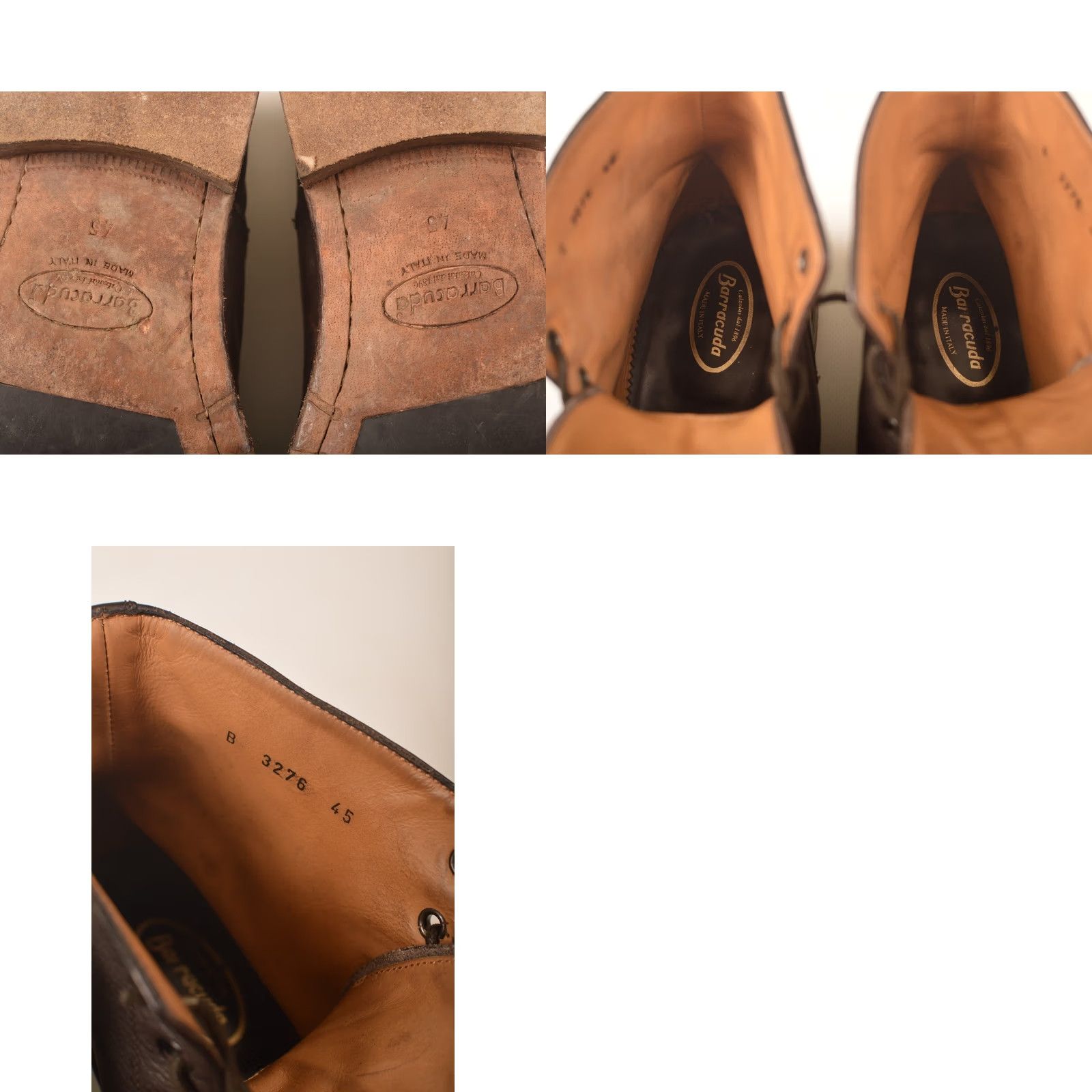 Barracuda Barracuda Brown Leather Combat Boots 3276 Made in Italy Size 45 Mens Leather Boots Brown 3276 Italy Used 11 EU 45 Size US 11 / EU 44 - 8 Thumbnail