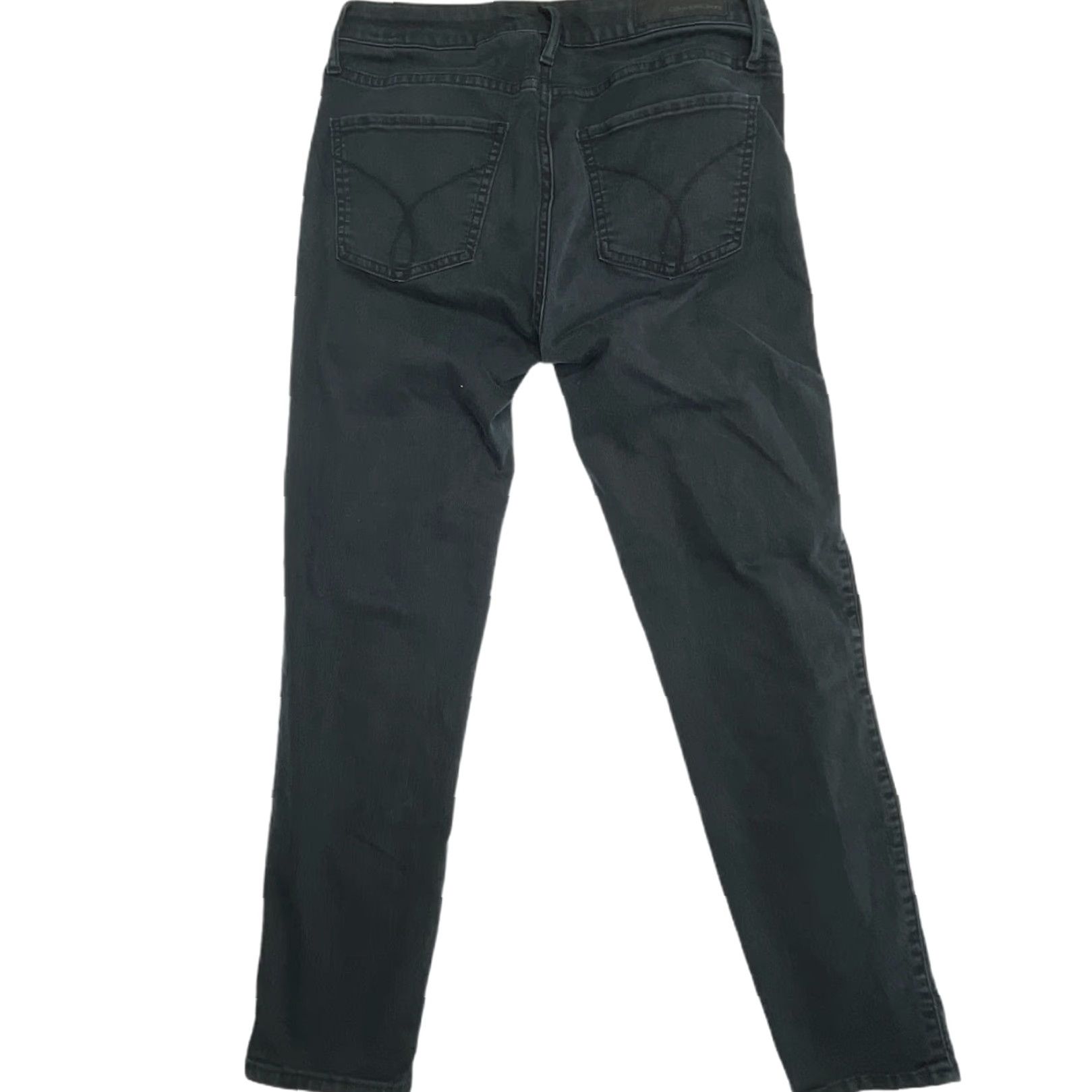 Calvin Klein Calvin Klein Jeans Womens Ankle Skinny Size 8 Gray Denim Cotton Blend 5-Pocket Belt Loops Minimalist Modern Size 27" / US 4 / IT 40 - 2 Thumbnail