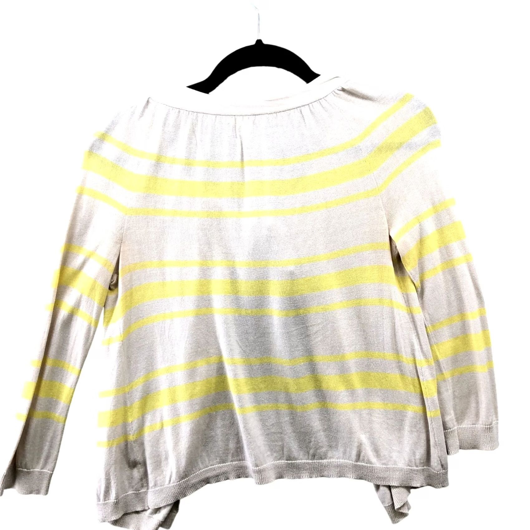 J.Crew J. Crew Silk Blend Cardigan Womens XS Lightweight Spring Yellow Tie Front Sweater Cardigan Size XS / US 0-2 / IT 36-38 - 2 Thumbnail