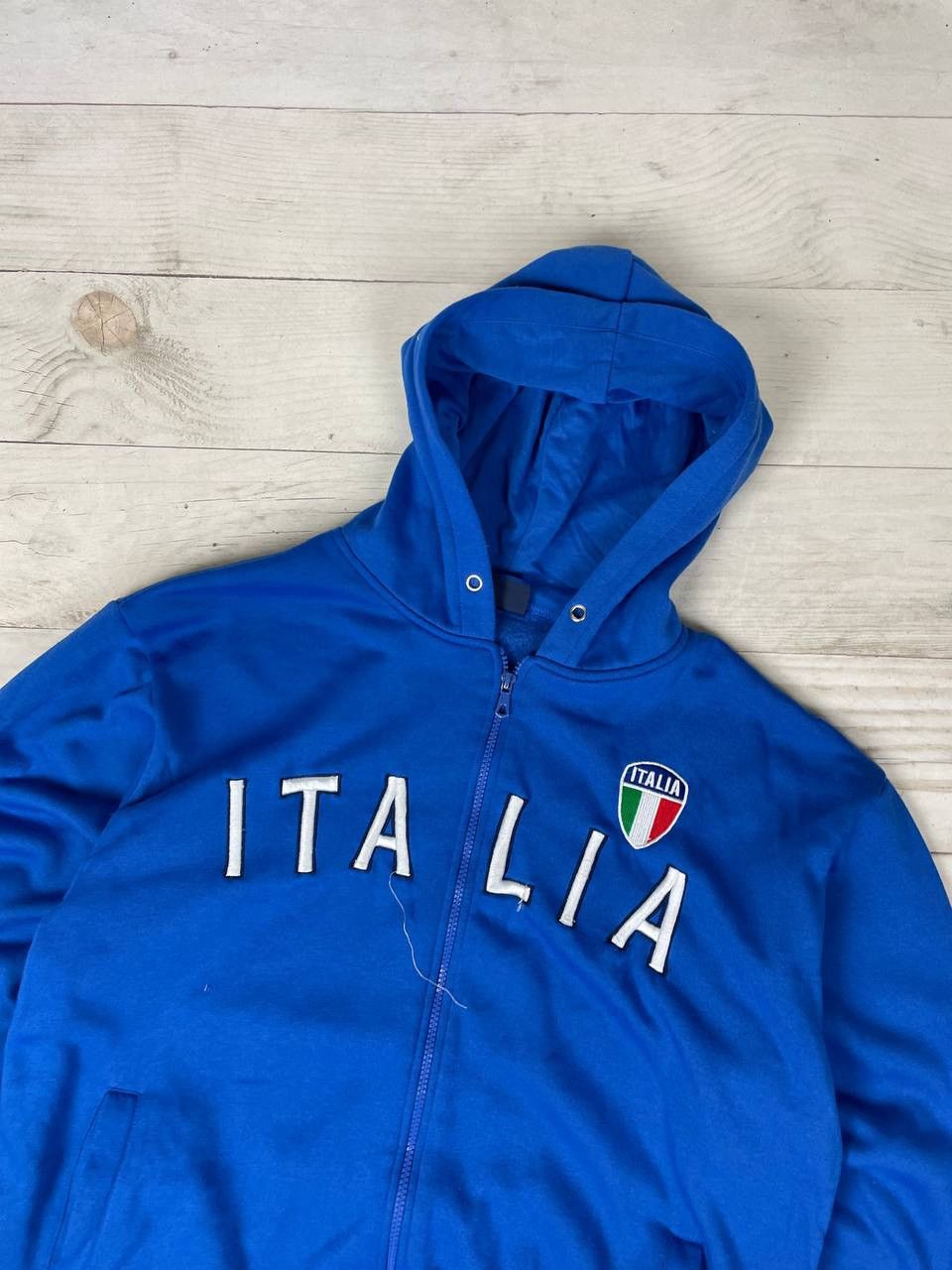 Vintage Vintage Italy Big Logo Full Zip Hoodie Soccer Y2K Size US XXL / EU 58 / 5 - 2 Thumbnail