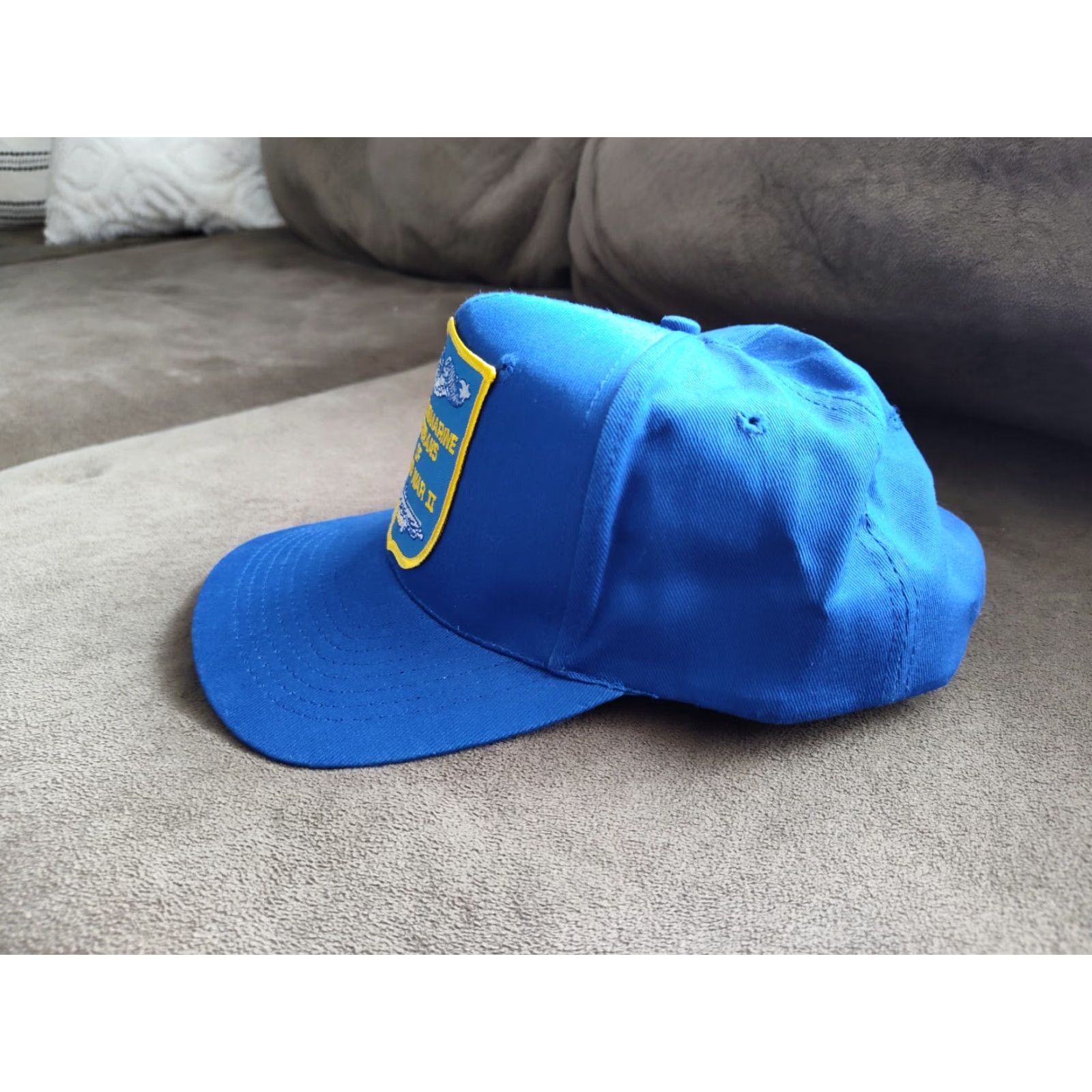 Vintage VINTAGE U.S. Submarine Veterans WWII Snapback Hat Men One Size Blue Cotton Veterans KC Brand Size ONE SIZE - 2 Thumbnail
