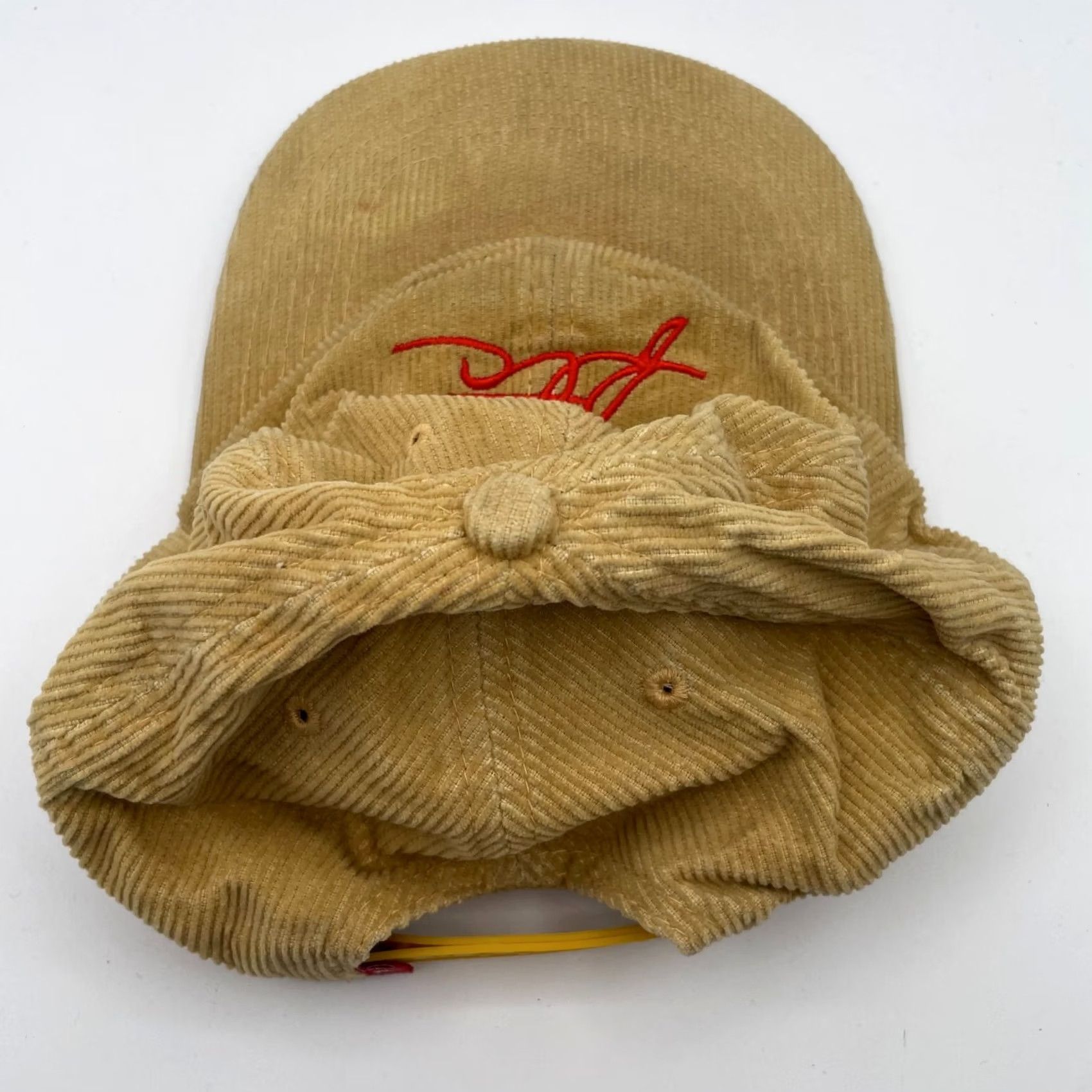 Vintage VINTAGE For The City Hat Cap Mens Beige Embroidered Cotton Corduroy Snapback Size ONE SIZE - 5 Thumbnail