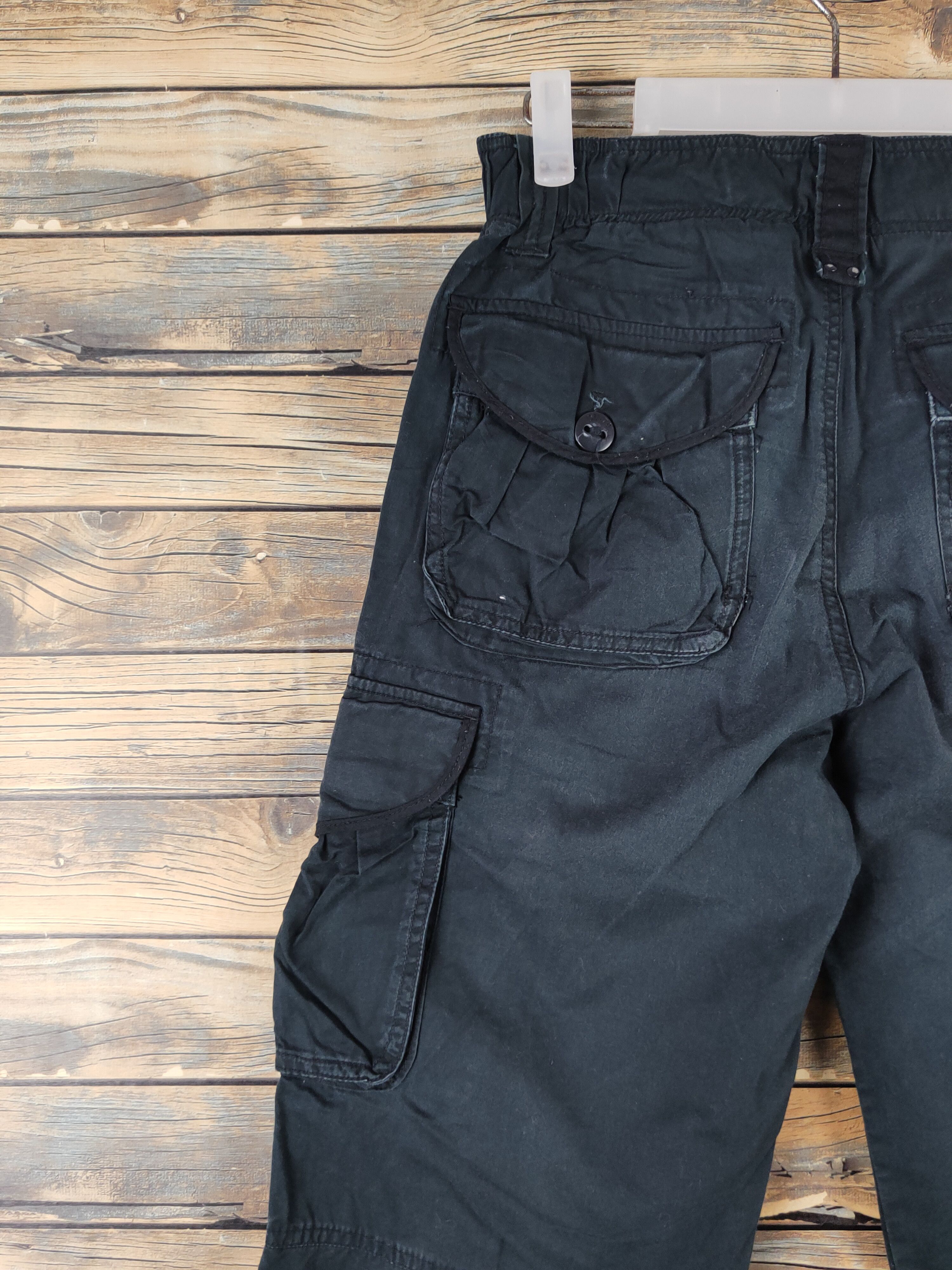 Japanese Brand DL Design United Black Multipocket Cargo Pants #1339 Size US 27 - 9 Thumbnail