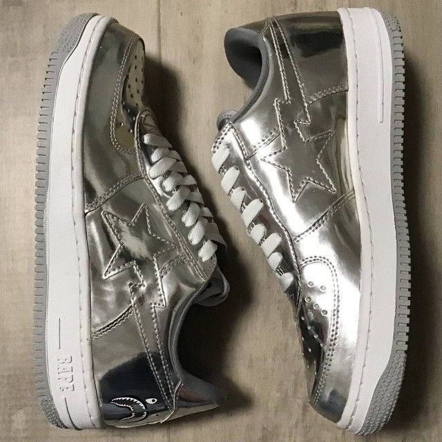 Bape × Nigo 2010 Shark Silver Foil BAPE STA sneakers a bathing ape NIGO Size US 9 / EU 42 - 3 Thumbnail