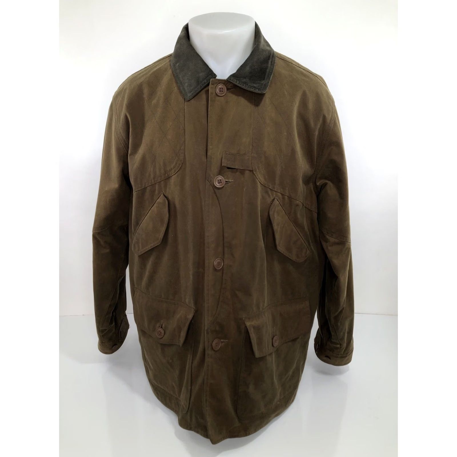 Vintage L.L. Bean Jacket Ranch Waxed Canvas M L Brown Hunting Outdoor Mens Ranch Jacket Size US M / EU 48-50 / 2 - 2 Thumbnail