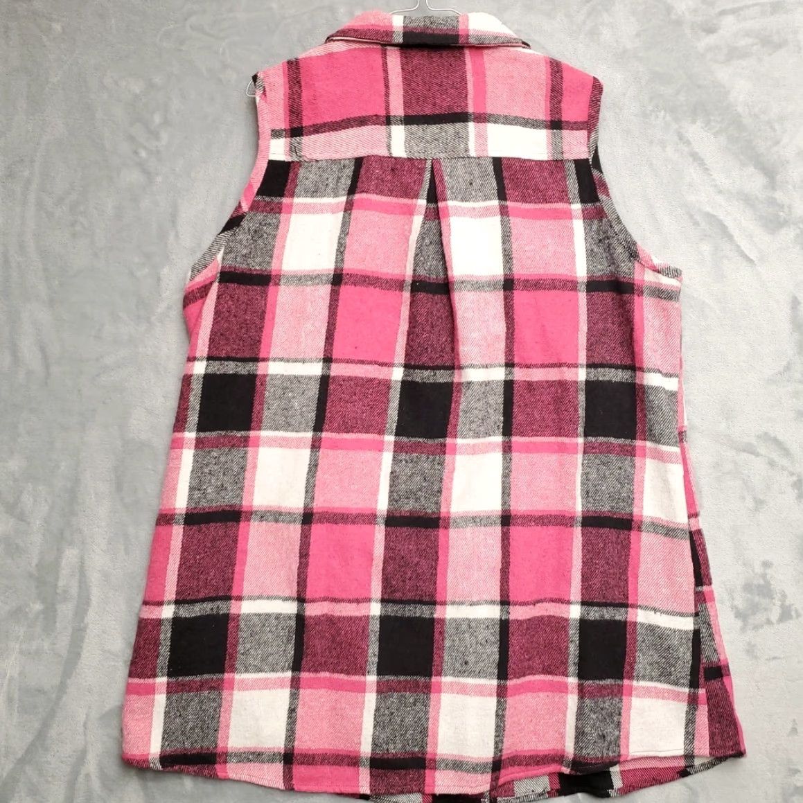 Vintage BloomChic Sleeveless Shirt Womens 2X Pink Black White Plaid Button Up Casual Shirt Womens 14 Pink Plaid Casual Womens Size XL / US 12-14 / IT 48-50 - 4 Thumbnail