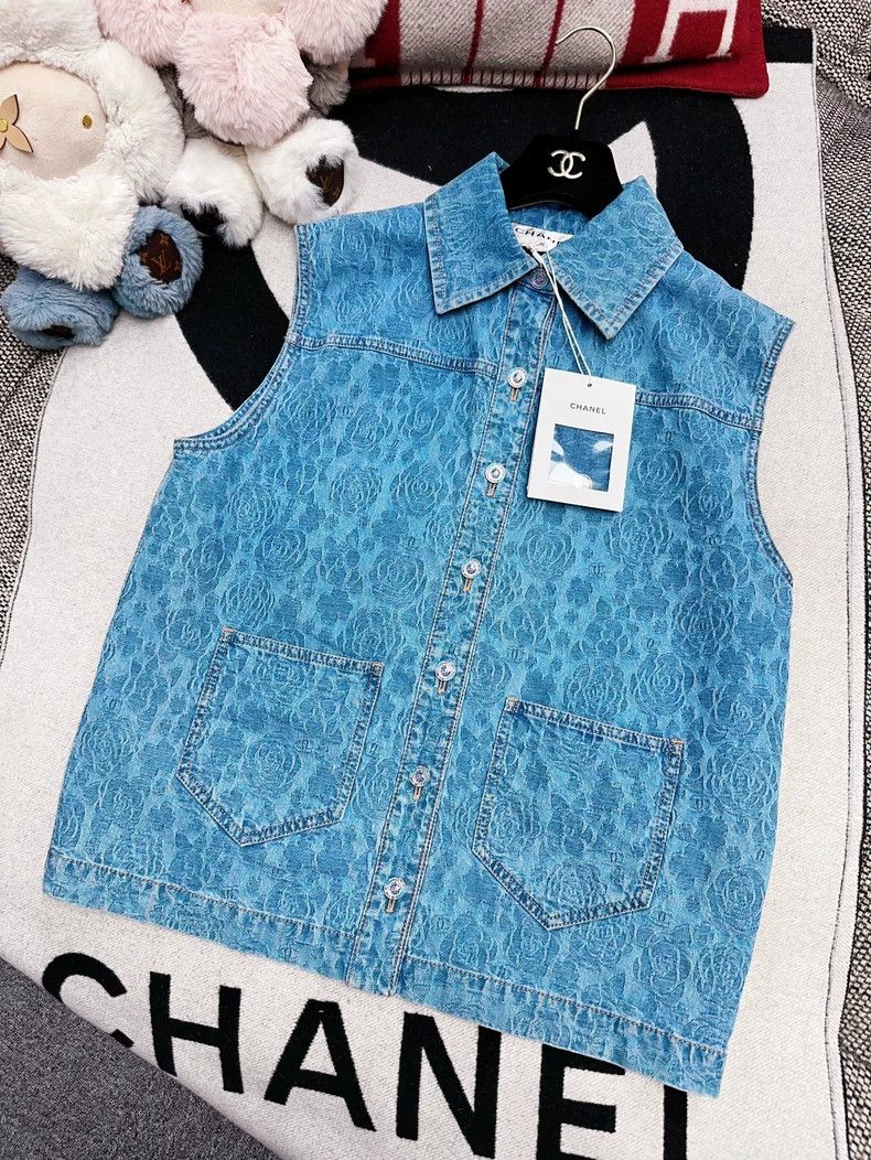Chanel Chanel 23P Spring and Summer Preview Blue Camellia Sleevel Size XS / US 0-2 / IT 36-38 - 7 Thumbnail