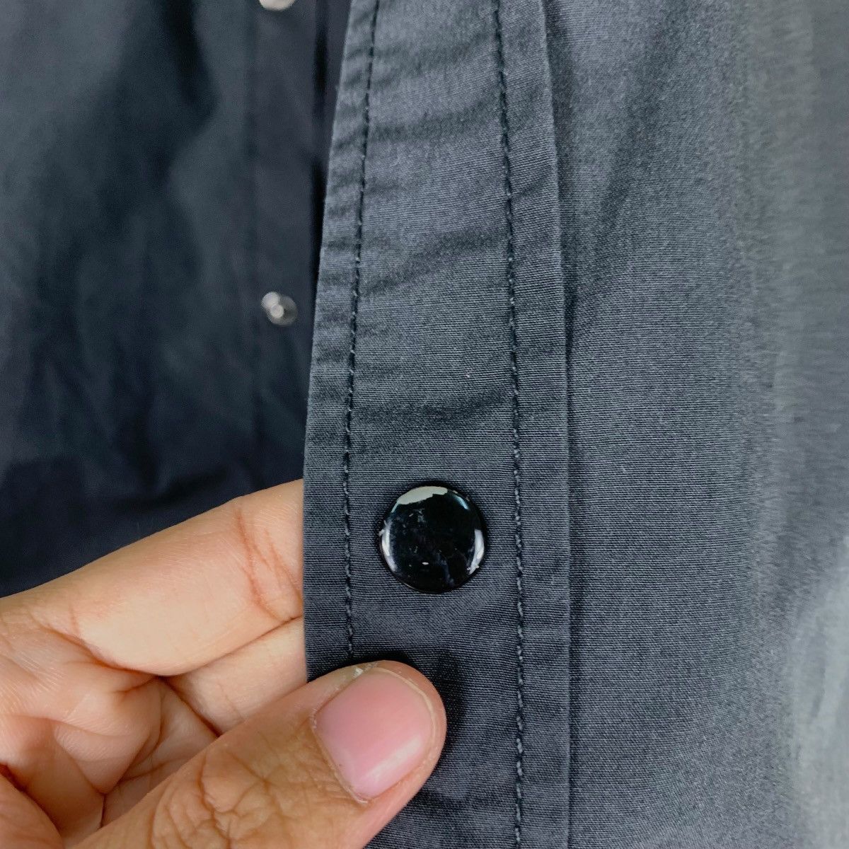 Japanese Brand DESIRE Big Logo 3 Quarter Sleeve Button Shirt #0645-C30 Size M / US 6-8 / IT 42-44 - 14 Thumbnail