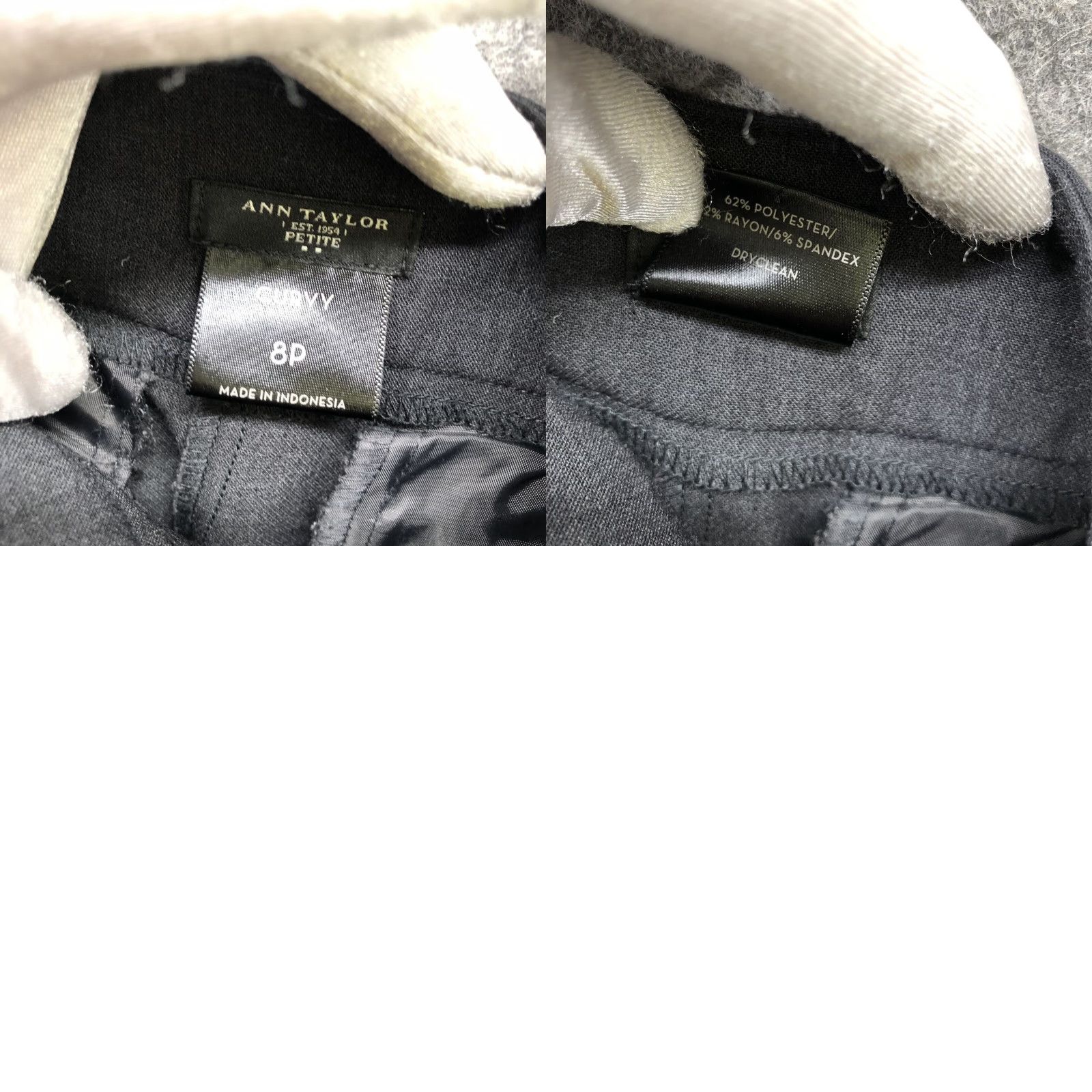 Ann Taylor Ann Taylor Dress Pants Curvy Boot Cut Mid Rise Flat Front Gray 8P Womens Size 30" / US 8 / IT 44 - 8 Thumbnail