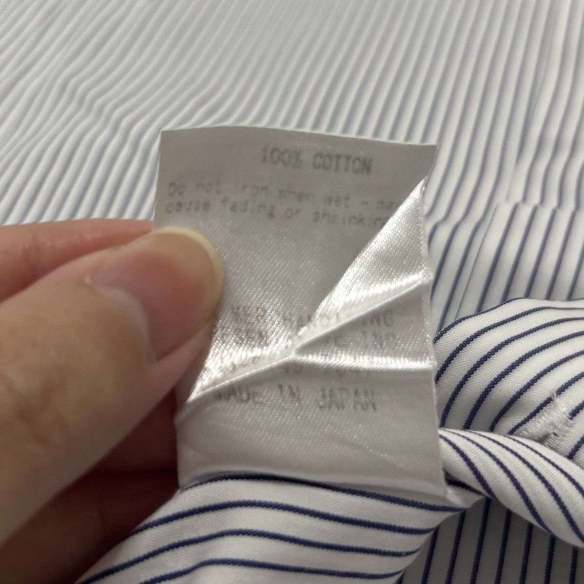 Maker’s Shirt Kamakura Striped Spread Collar Shirt in White, Men's — image 6 of 6