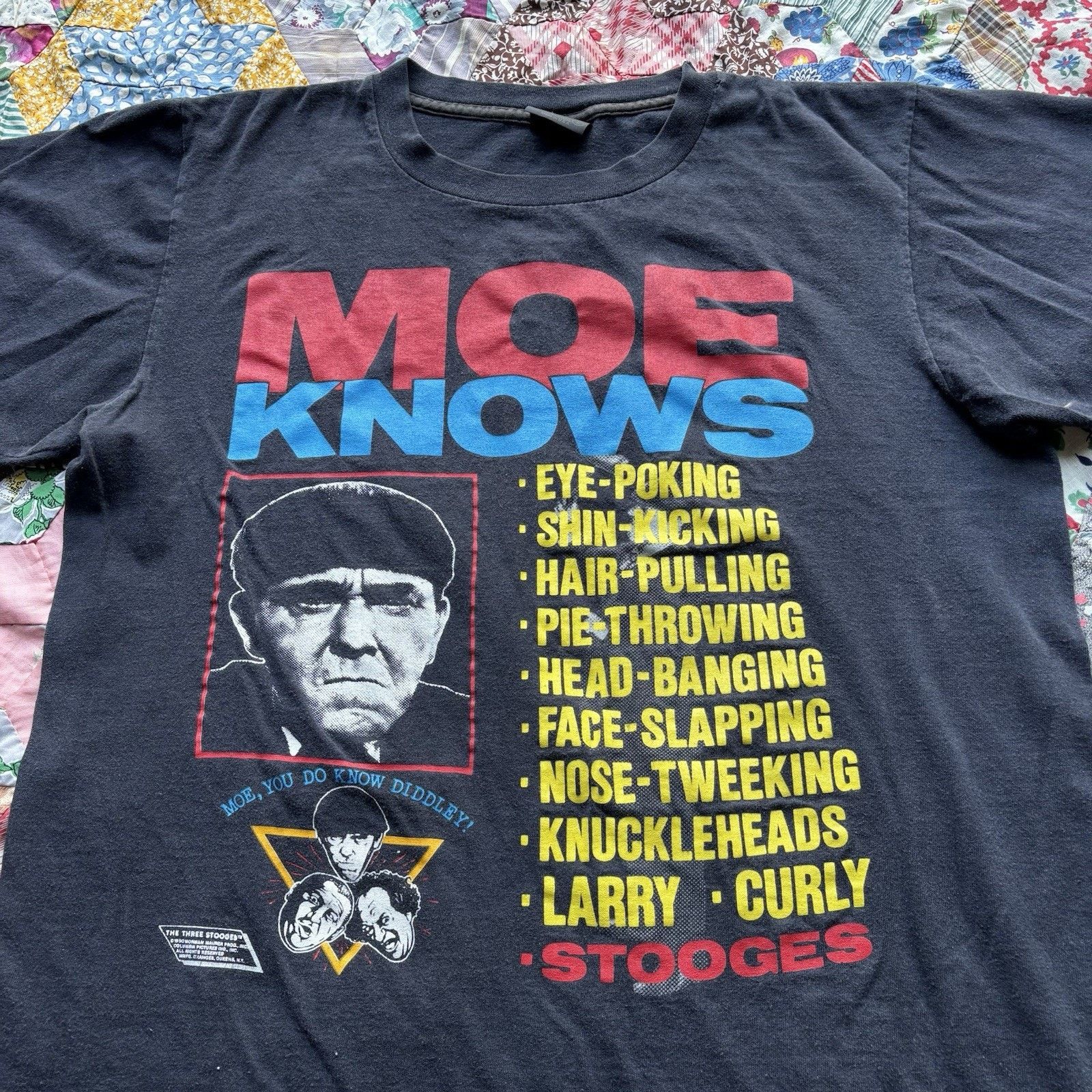 Changes Vintage Moe Knows The Three Stooges Tee Size US L / EU 52-54 / 3 - 3 Thumbnail