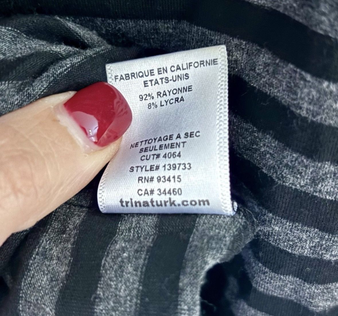 Trina Turk Trina Turk Casual Gray Stripe Dress Size Medium - EUC. Size M / US 6-8 / IT 42-44 - 4 Thumbnail