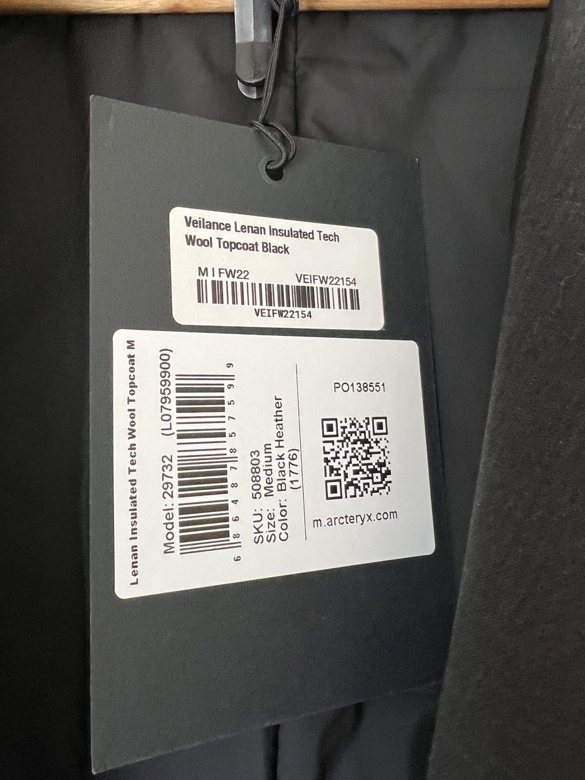 Veilance BNWT Veilance Lenan coat - Black Heather Size US M / EU 48-50 / 2 - 7 Thumbnail