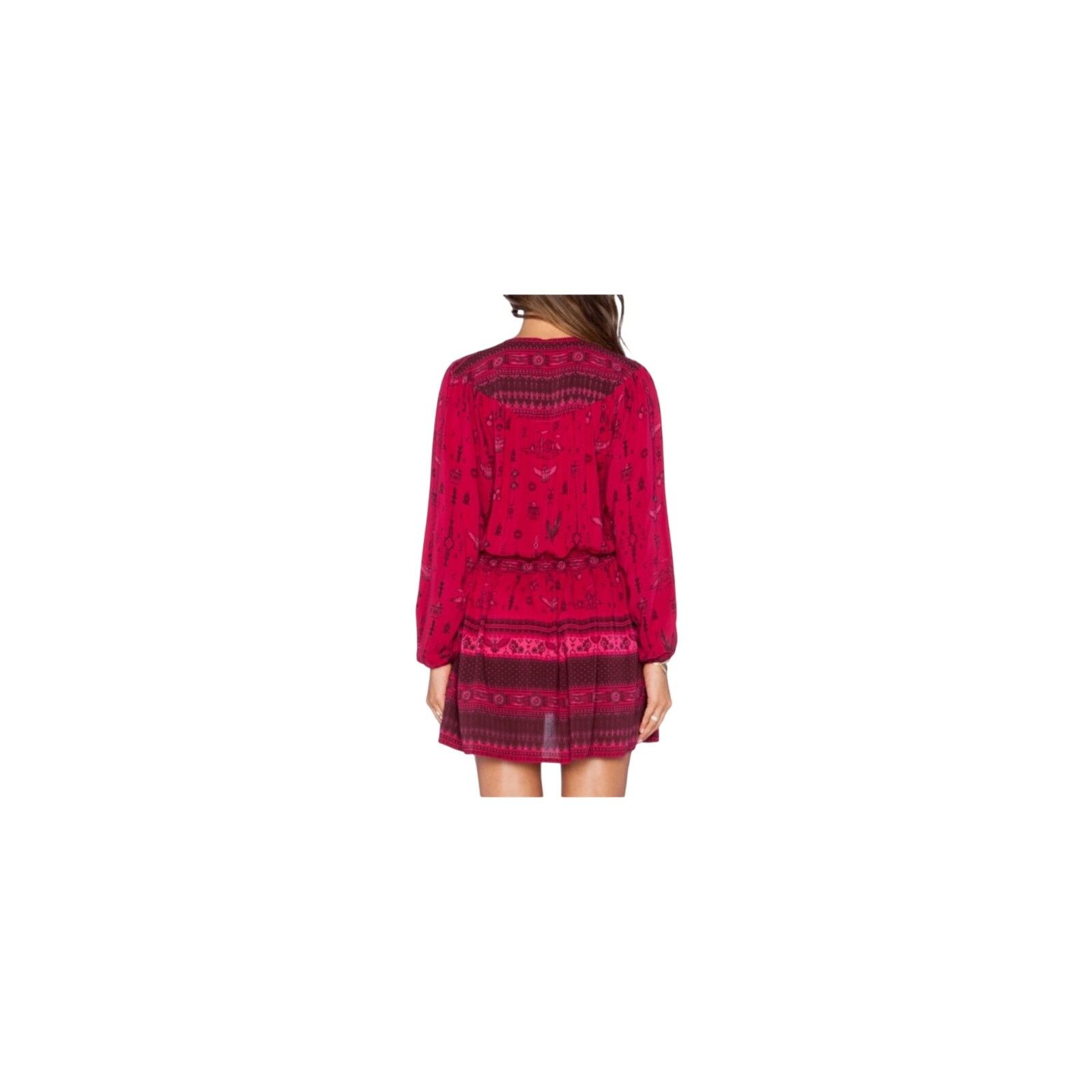Spell Spell & The Gypsy Phoenix Play Dress Magenta Boho Mini XS Size XS / US 0-2 / IT 36-38 - 3 Thumbnail