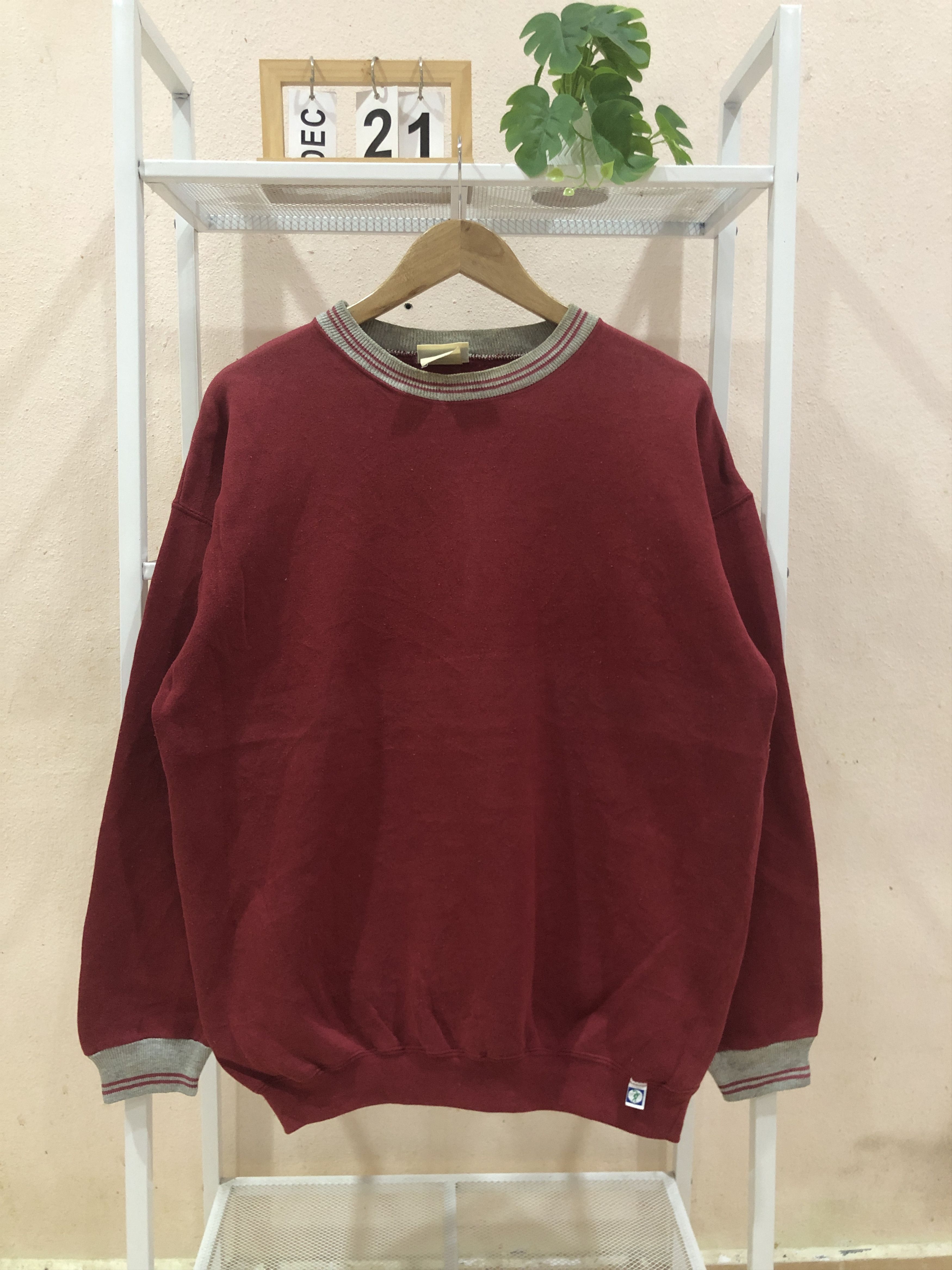 Vintage Vintage 80s Discus Athletic Ringer Sweatshirts Crewneck Size US L / EU 52-54 / 3 - 1 Thumbnail