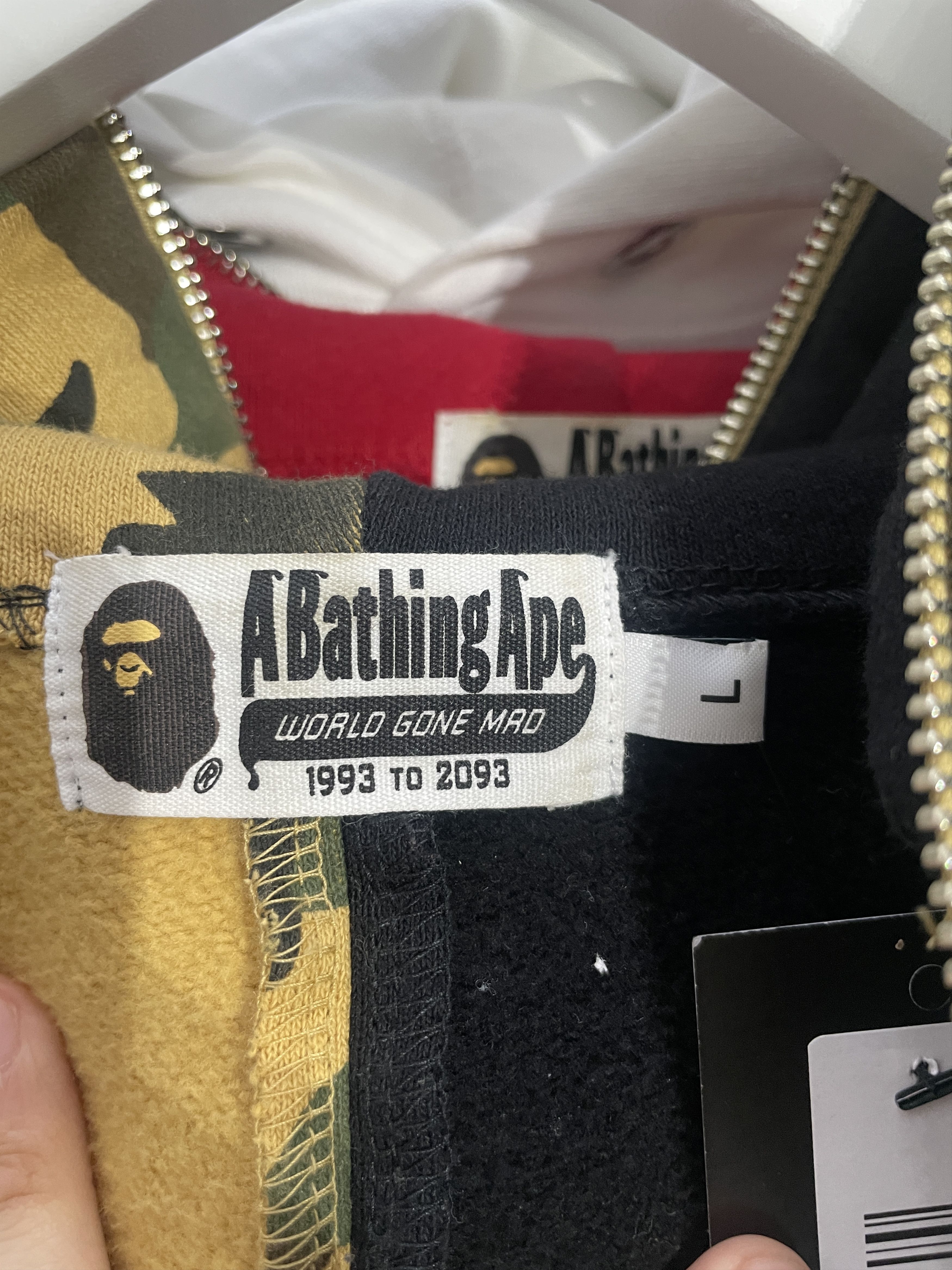 Bape 1st Camo 2nd Ape x Shark Half Full Zip Hoodie Size US L / EU 52-54 / 3 - 4 Thumbnail