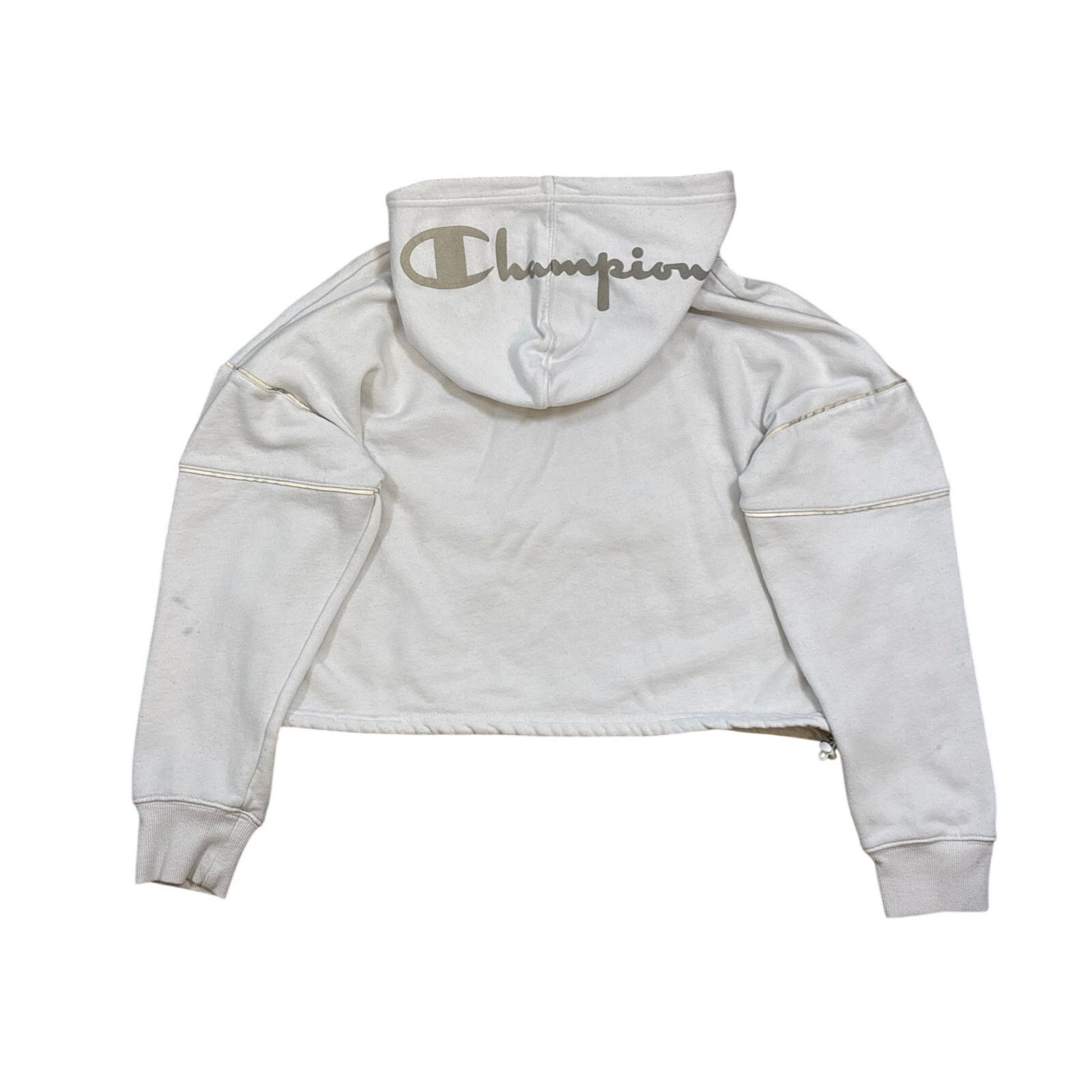 Champion Champion Reflective Cropped drawstring hoodie white Small Size S / US 4 / IT 40 - 7 Thumbnail