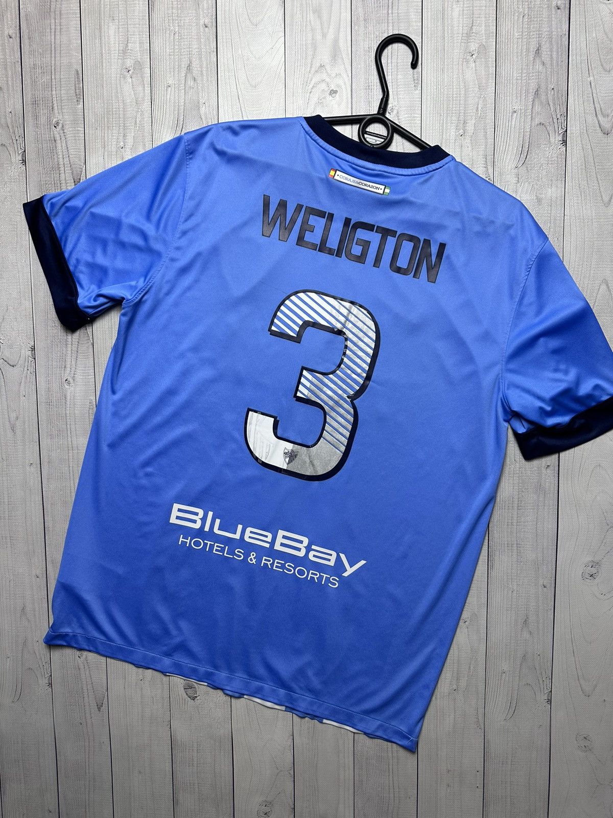 Nike × Vintage Vintage Nike Malaga soccer jersey size L striped 3 Weligton Size US L / EU 52-54 / 3 - 2 Thumbnail