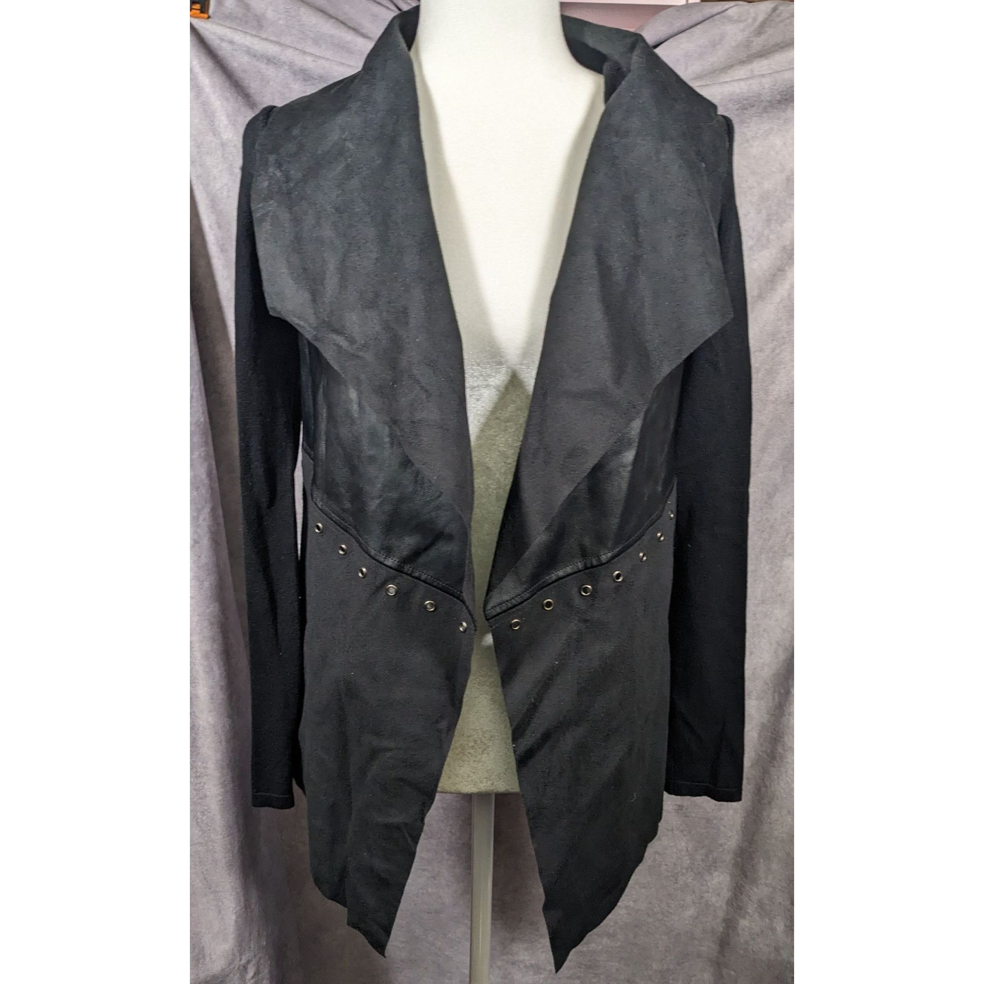 Other Cliche Gothic Faux Suede Grommet Accent Cardigan Size S / US 4 / IT 40 - 7 Thumbnail