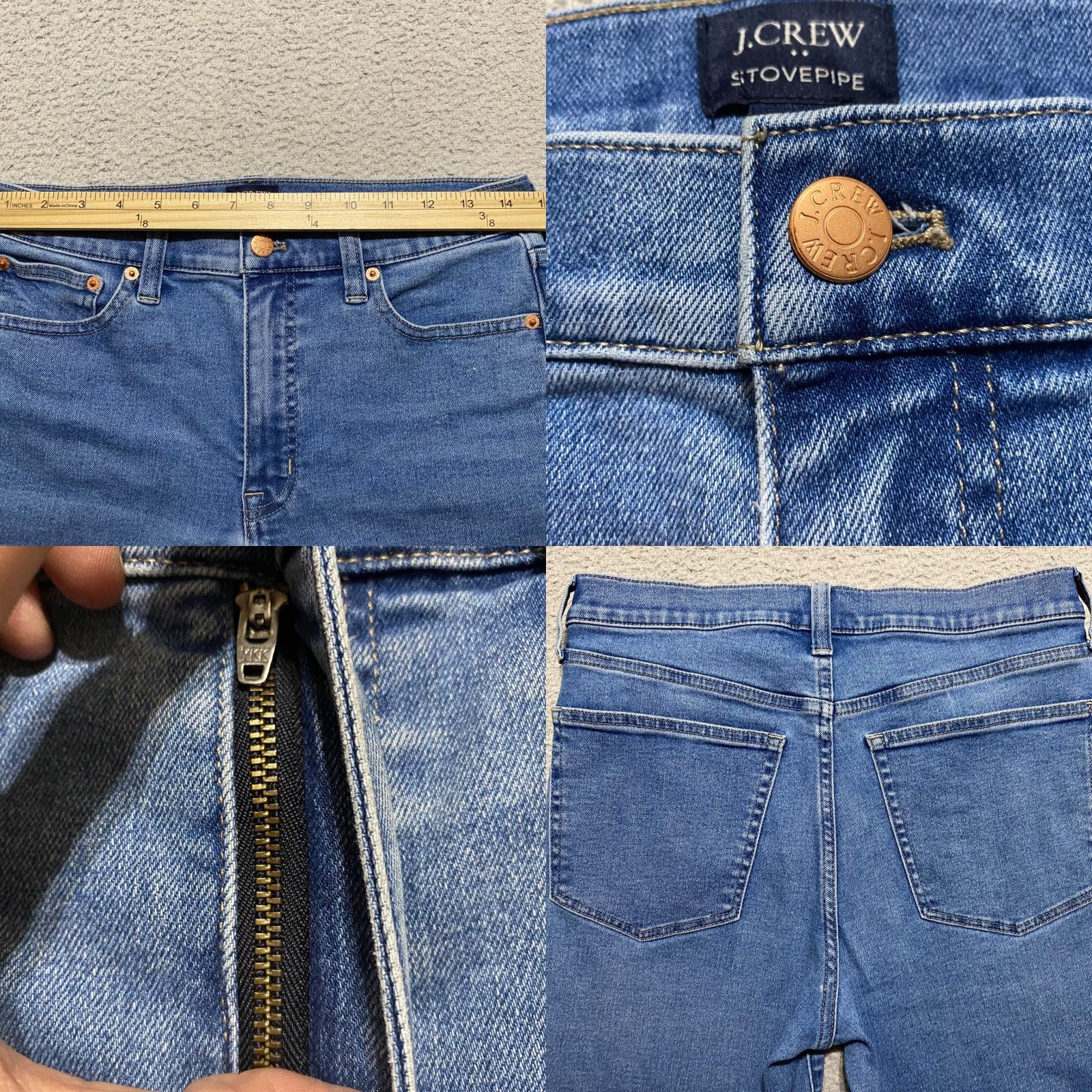 J.Crew J.CREW Jeans 28P Petite Medium Blue Denim High Rise 5-Pocket Style Straight Vintage? (no) Petites Women Shirts? Size 28" / US 6 / IT 42 - 8 Thumbnail