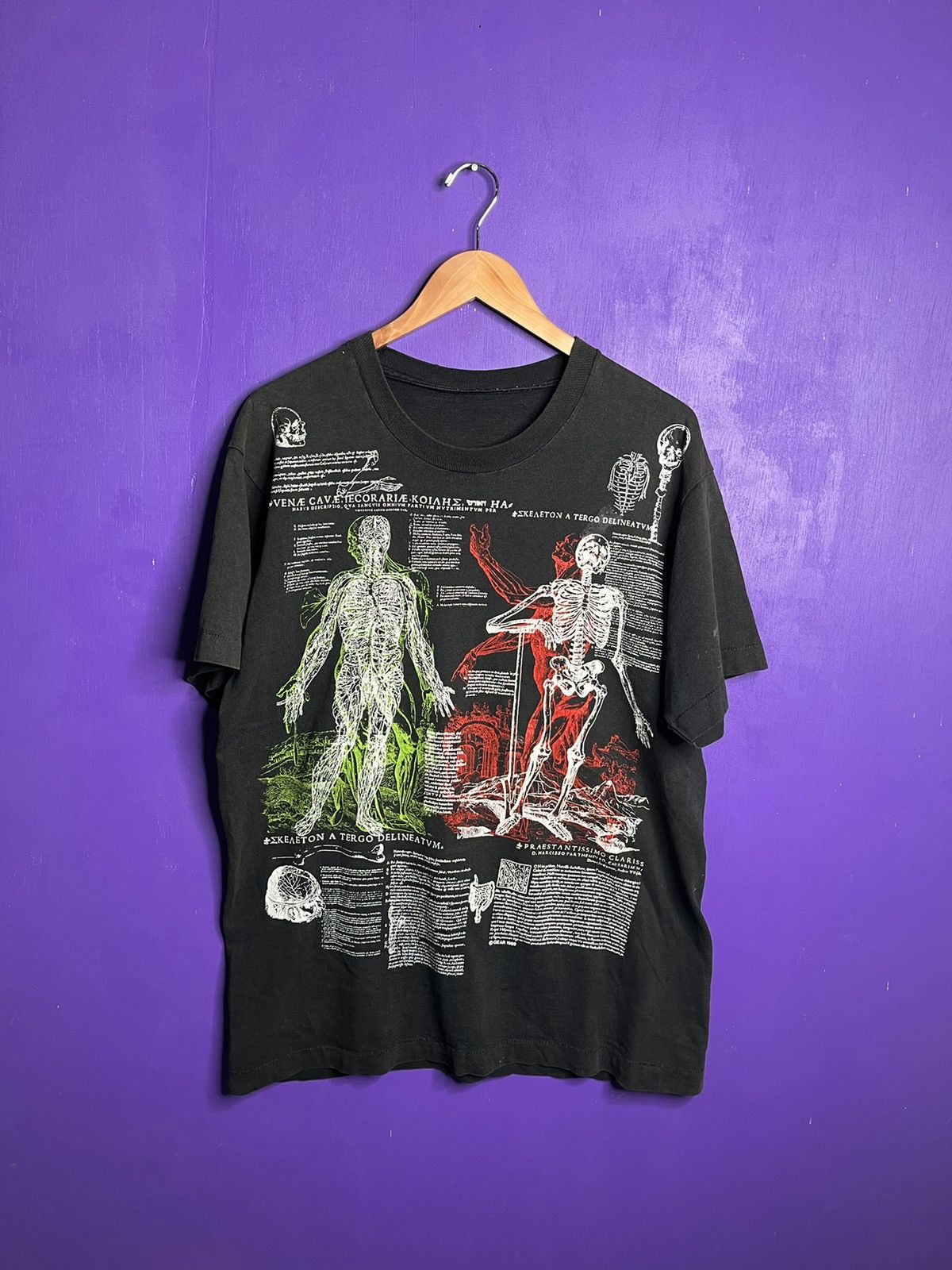 Vintage 1989 Anatomy textbook art AOP t-shirt