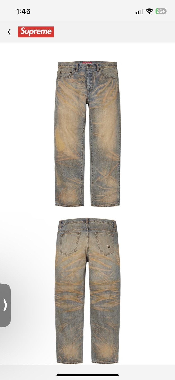 パンツ Supreme Regular Jean \"Dirty Indigo\" Buy Supreme Regular Jean 'Dirty Indigo' - FW25P21 DIRTY