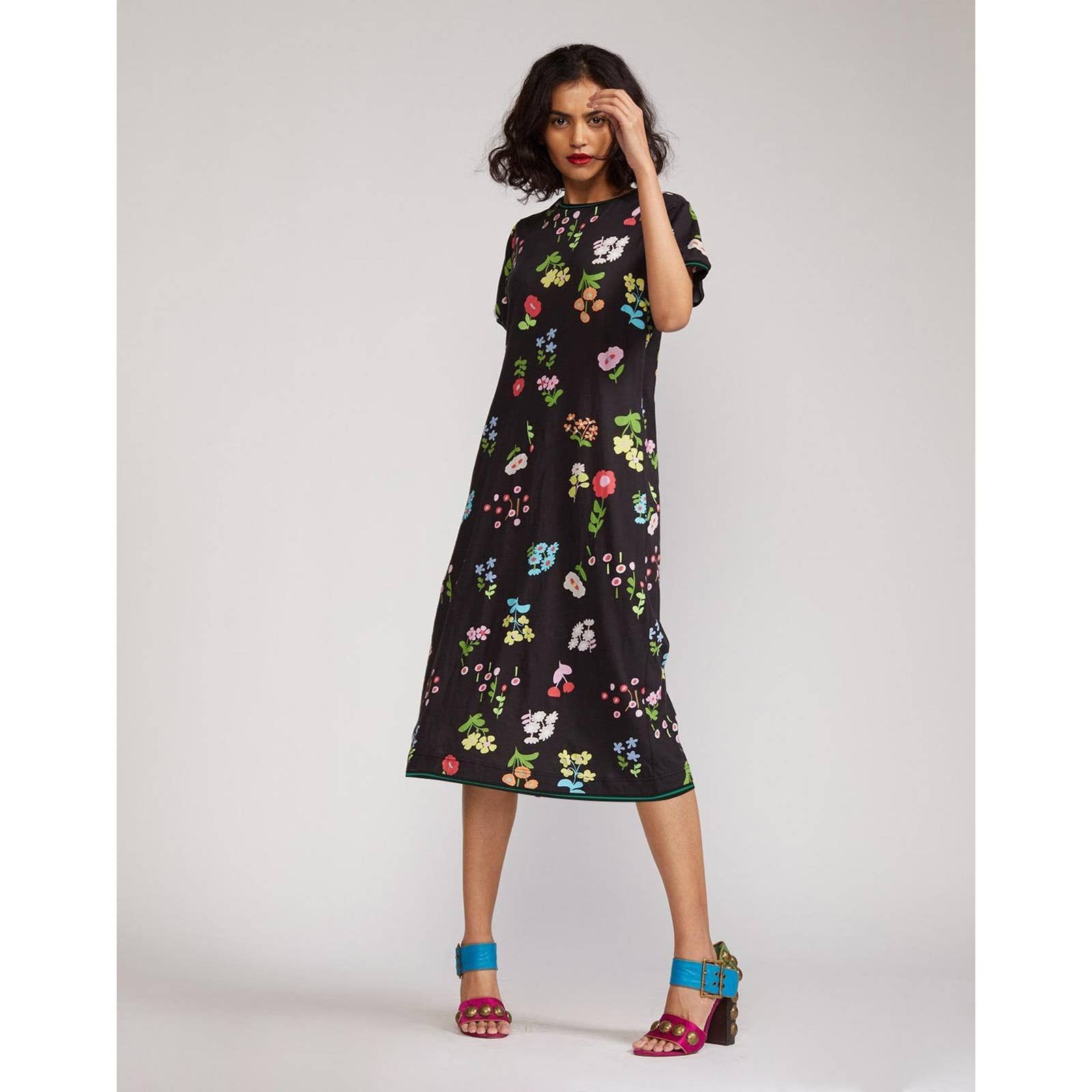 CYNTHIA ROWLEY Abstract Midi Shirt Dress main image 0