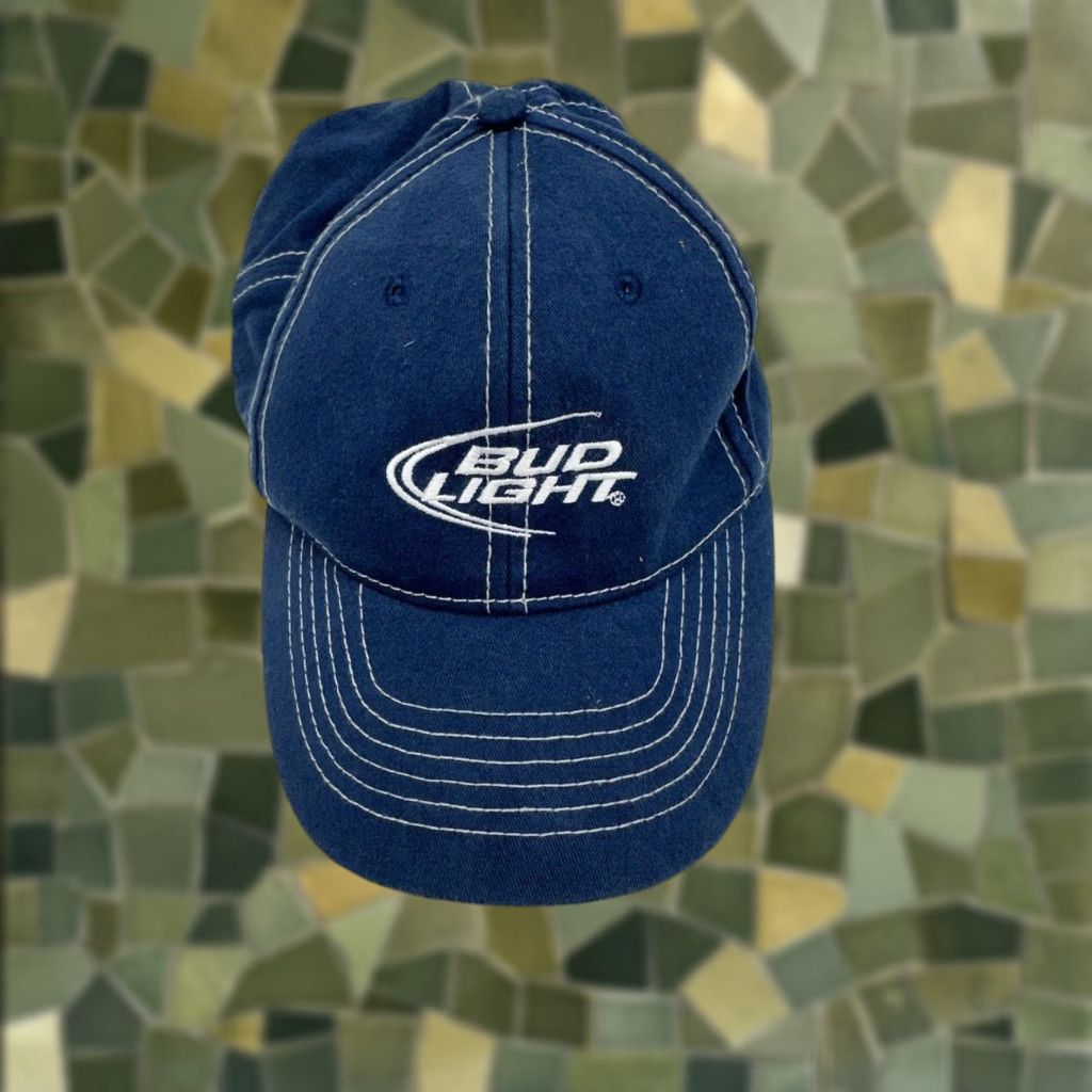 Vintage Bud Light Blue Adjustable Baseball Hat Cap OSFA Unisex Adult Size ONE SIZE - 1 Thumbnail