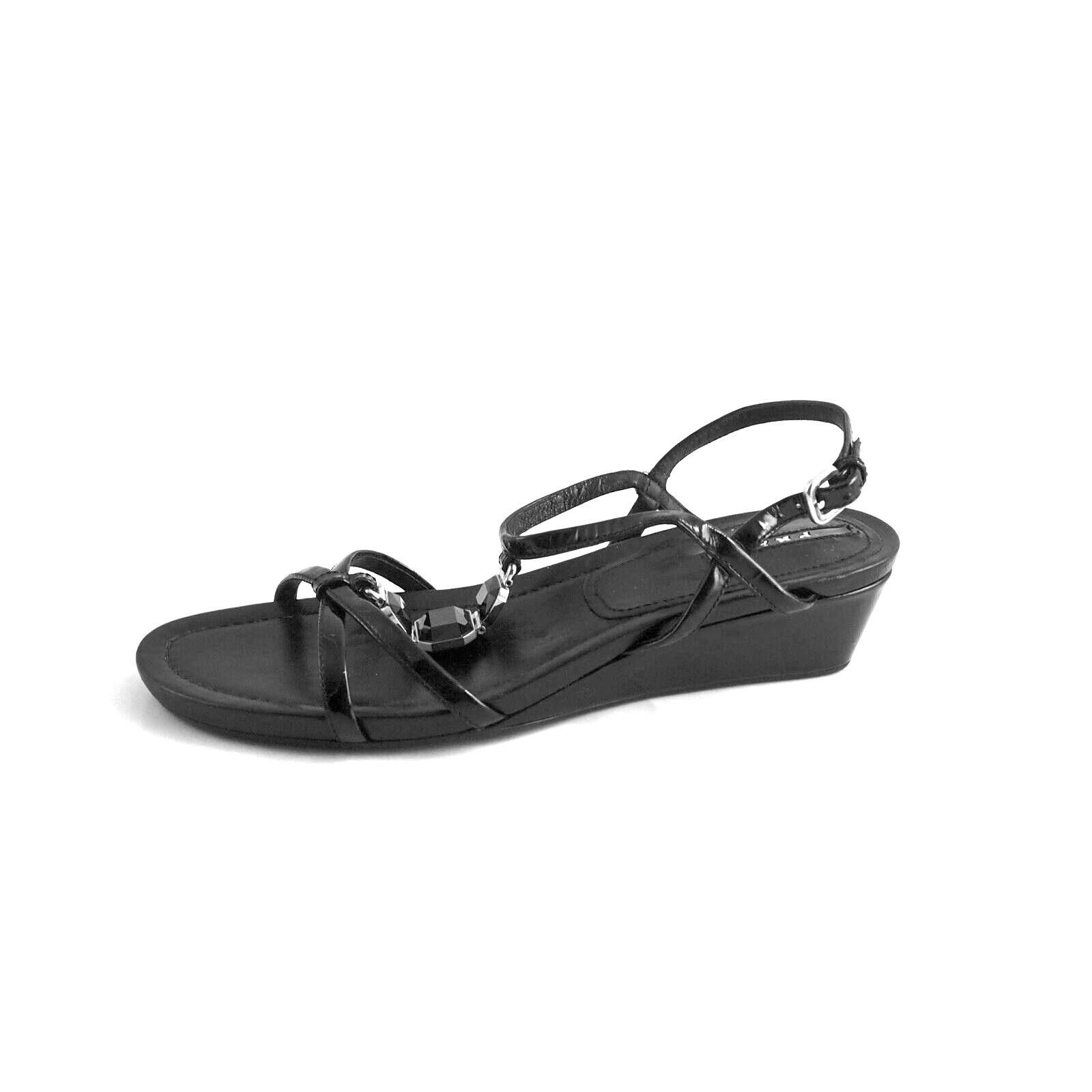 Prada Prada Sandals Black Rhinestones Pat Leather US 8.5 EU 38.5 Size US 8.5 / IT 38.5 - 2 Thumbnail