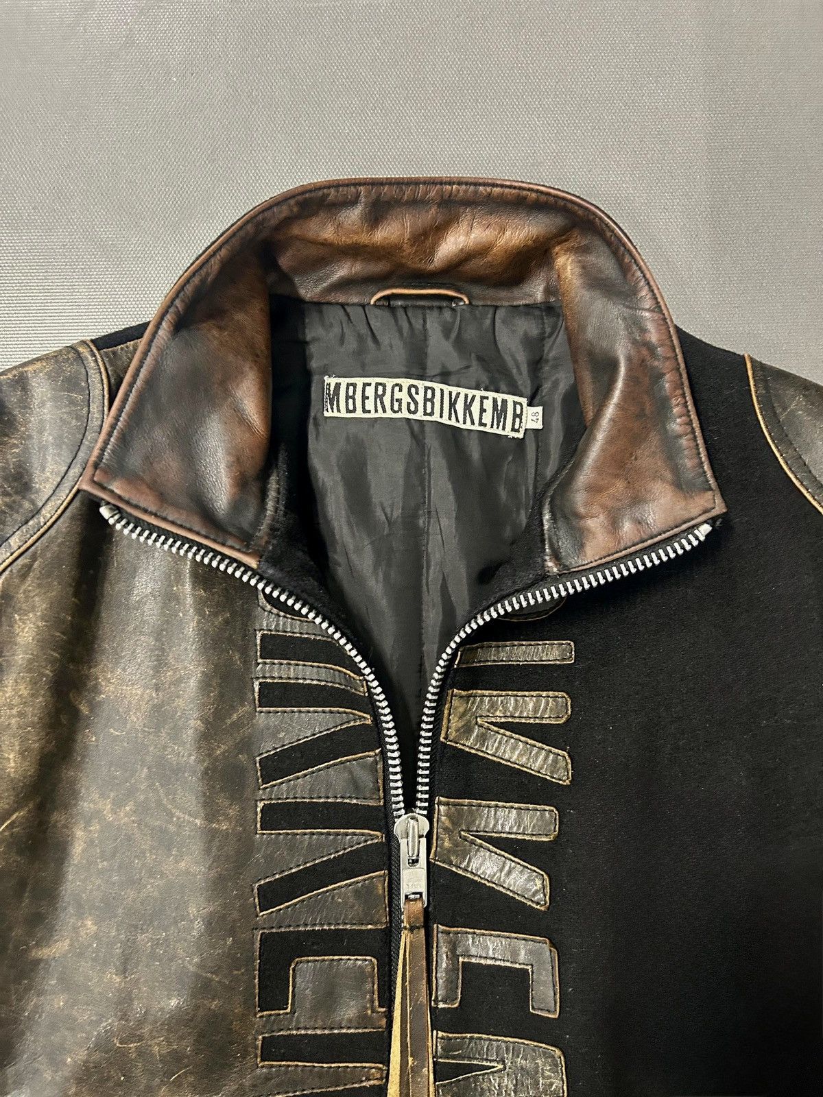 Dirk Bikkembergs Vintage Dirk Bikkembergs Wool & Leather Jacket 90s Size US M / EU 48-50 / 2 - 2 Thumbnail
