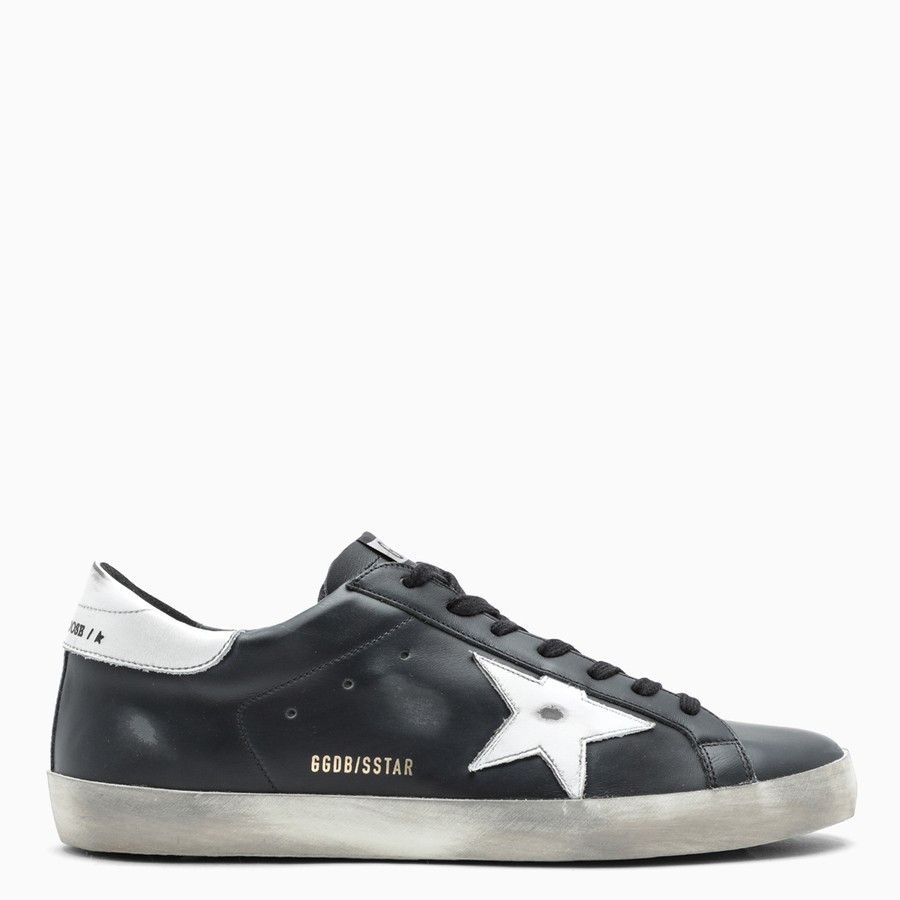 image of Golden Goose O1D2Blof0424 Super-Star Sneakers In Black & White in Black/White, Men's (Size 6)