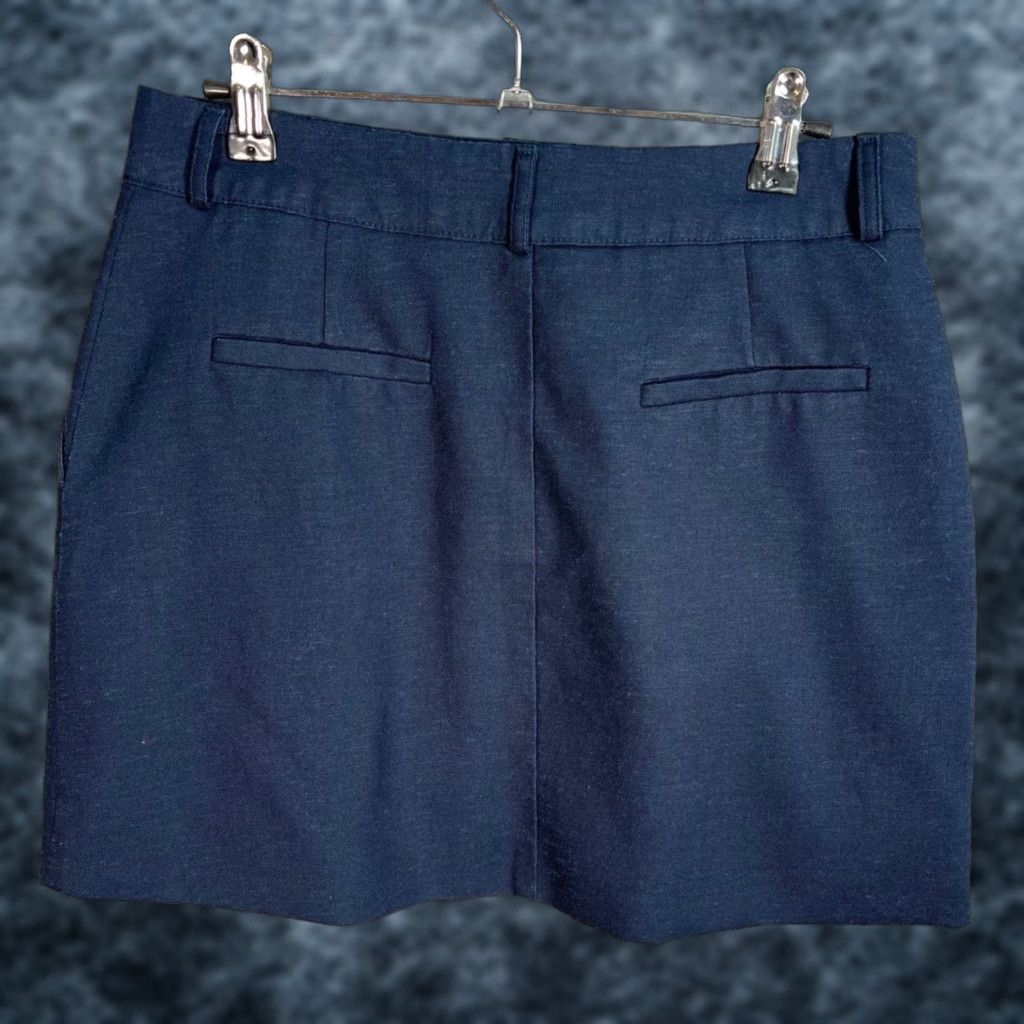Vintage The Frankie Shop Womens Medium Navy Blue Mini Skirt Rayon Blend Size 32" / US 10 / IT 46 - 1 Thumbnail