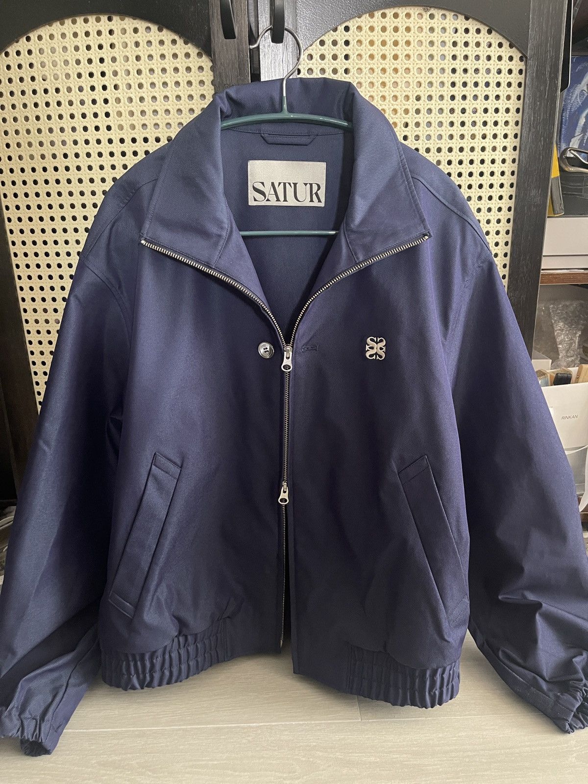 Other SATUR Navy Cropped Jacket Size US M / EU 48-50 / 2 - 7 Thumbnail