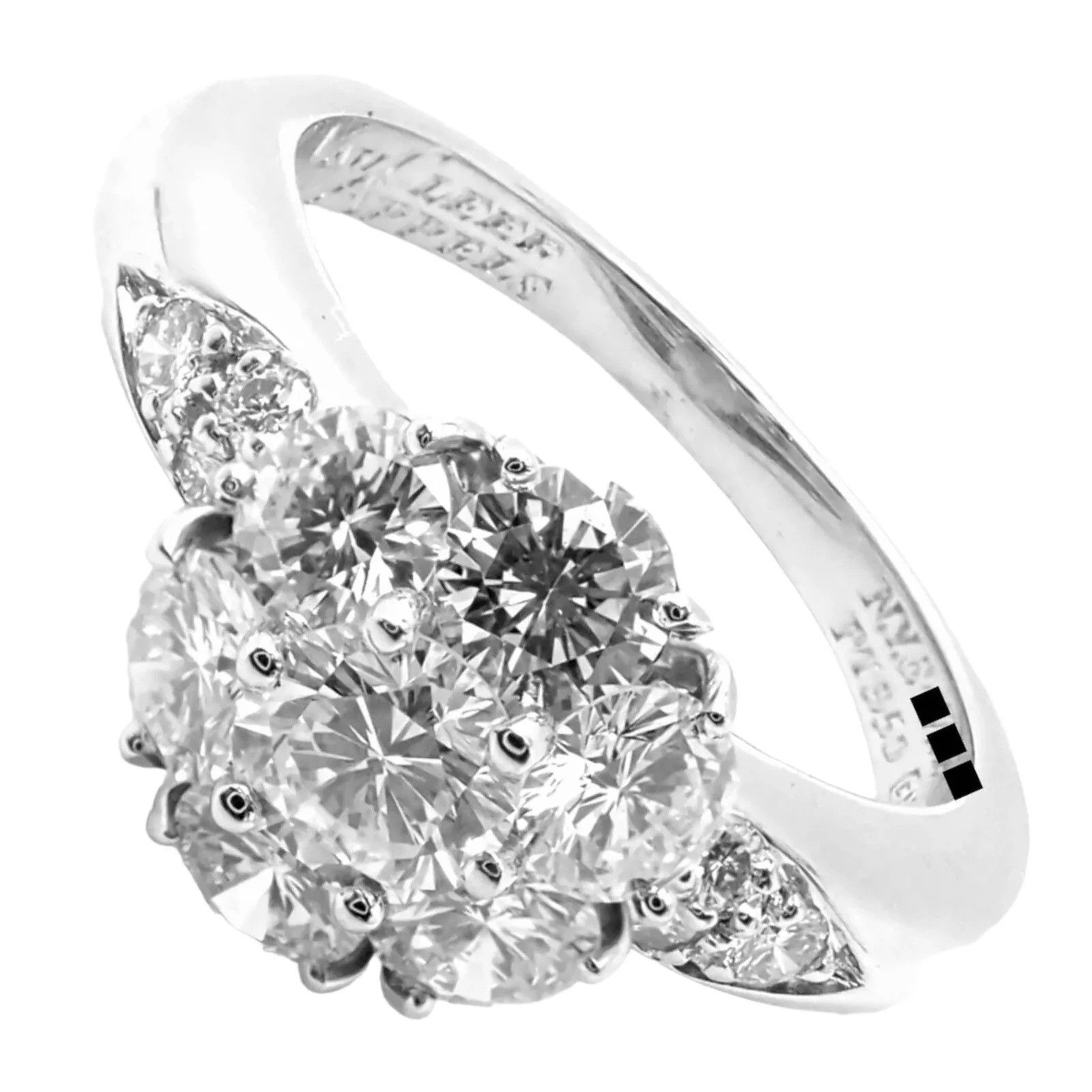 Van Cleef & Arpels Van Cleef & Arpels Platinum Diamond Fleurette Flower Ring Size ONE SIZE - 1 Thumbnail