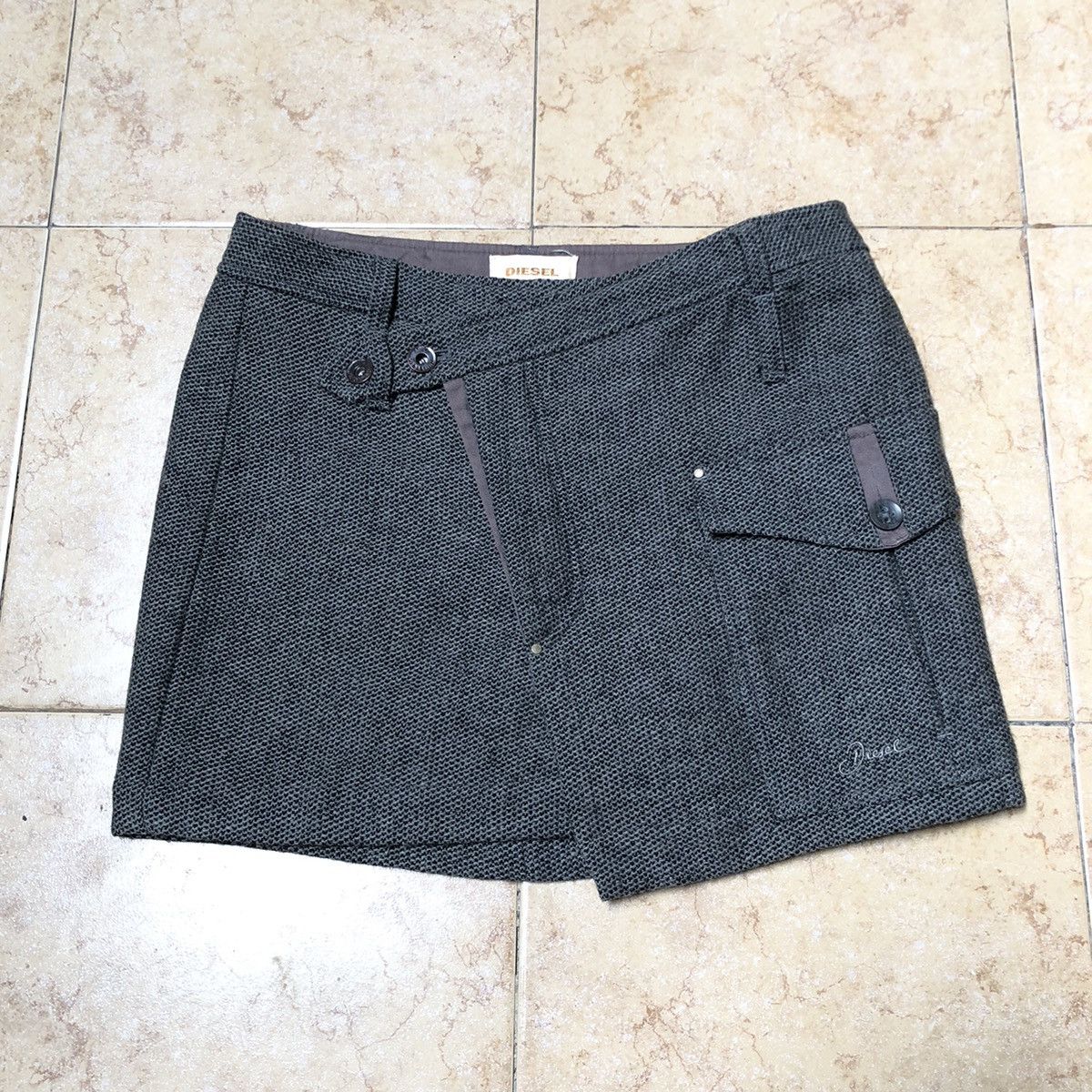 Diesel DIESEL button fly mini skirt Size 29" - 9 Thumbnail